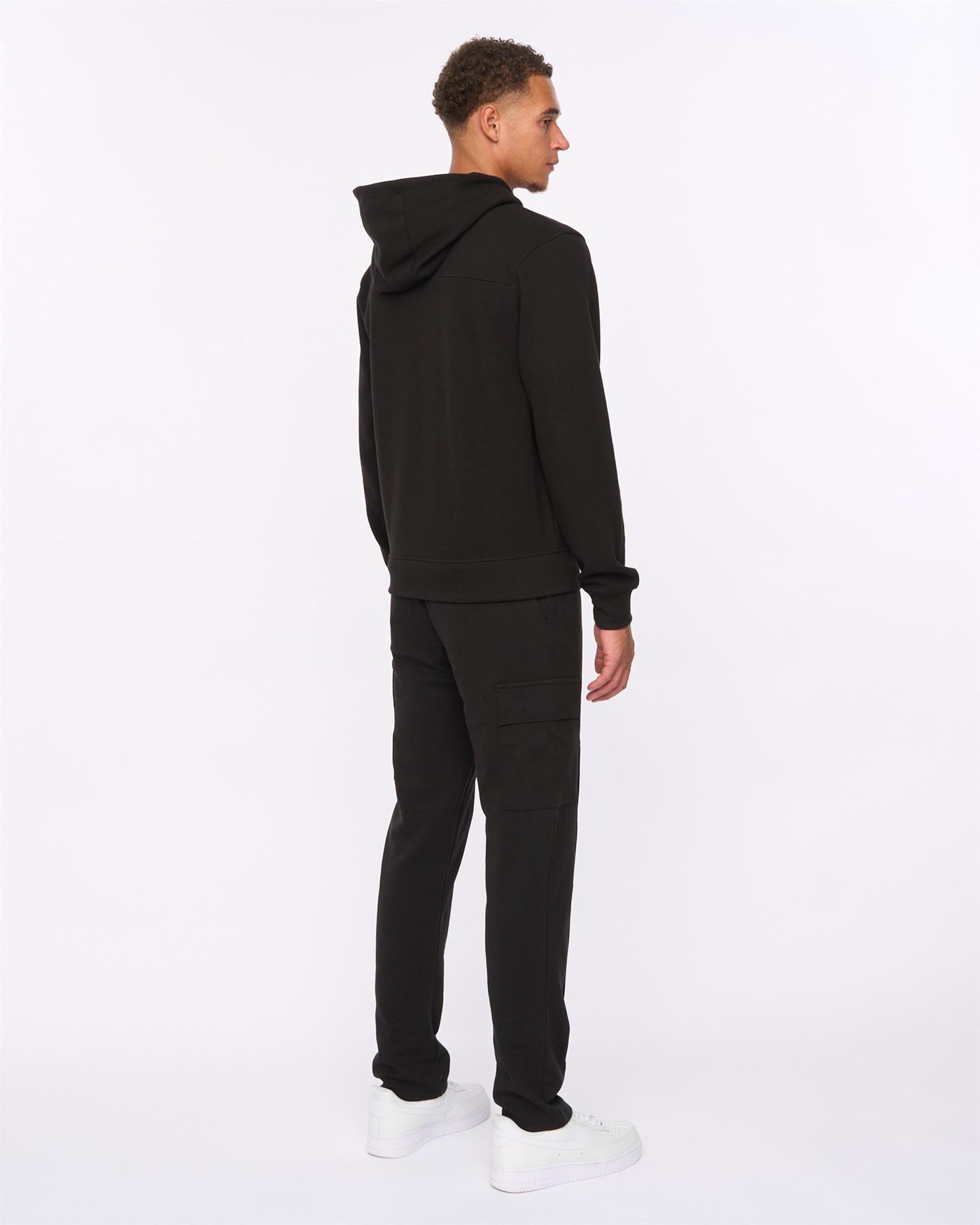 Mens Optimus Hoodie & Combat Joggers Set Black