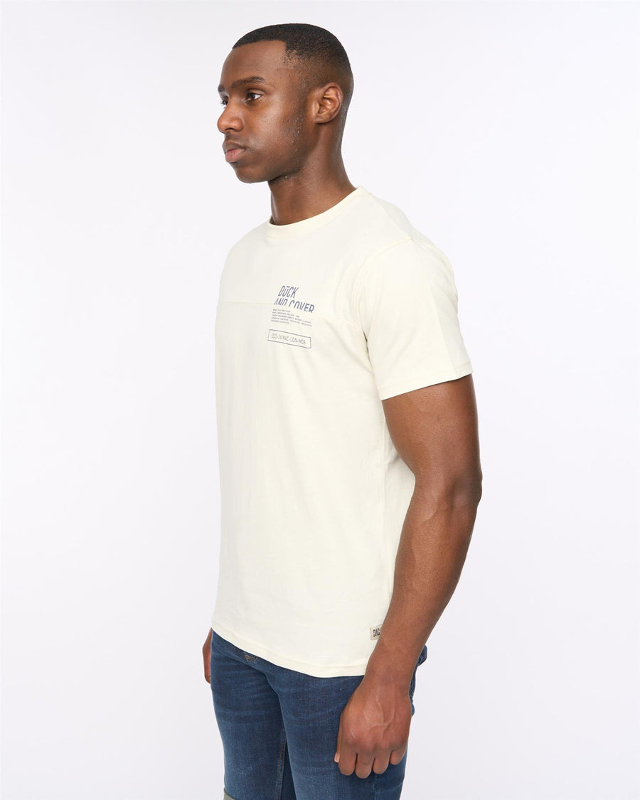 Mens Seamtext T-Shirt Off White