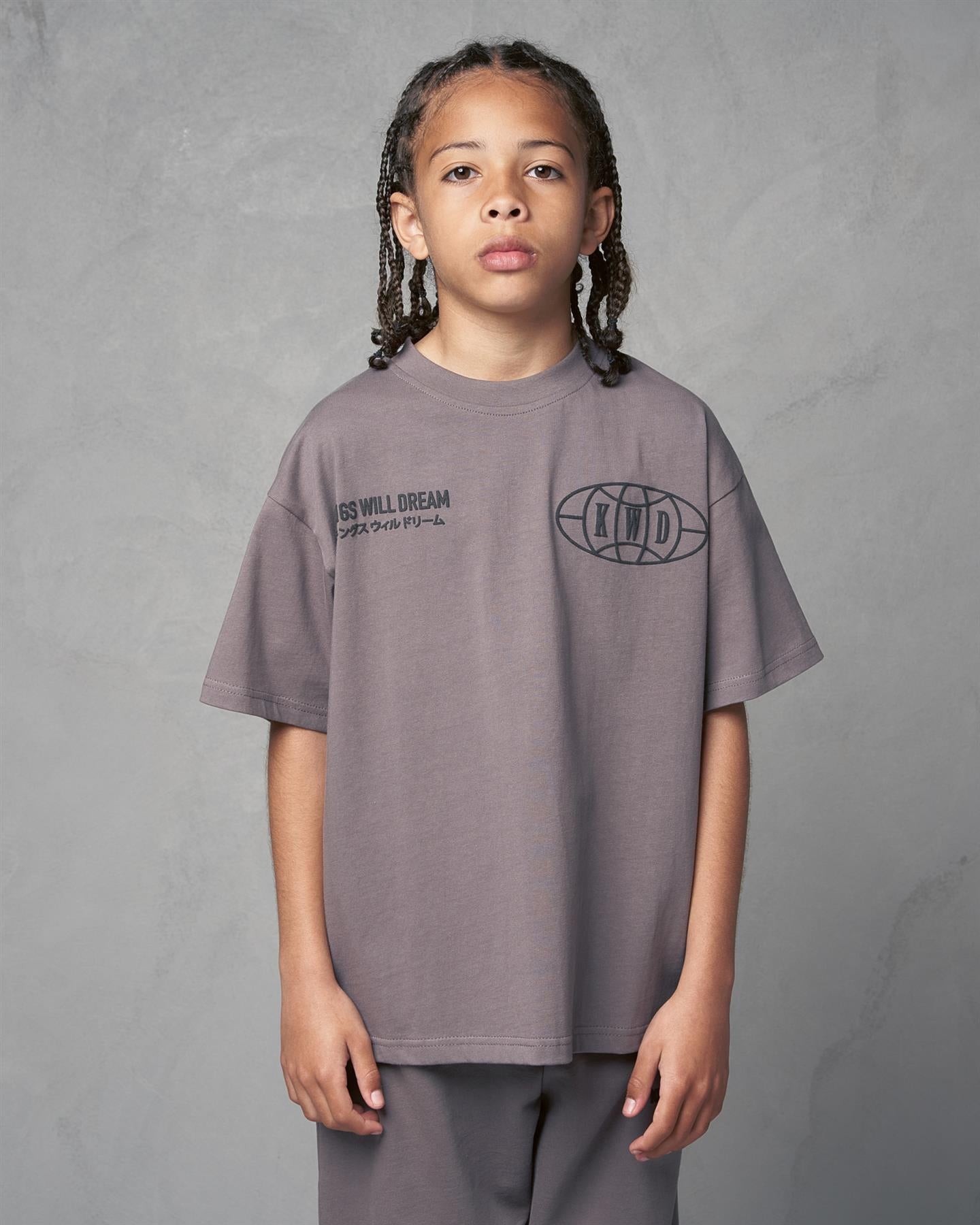 Kids Boys Studio Duo Line T-Shirt Grey