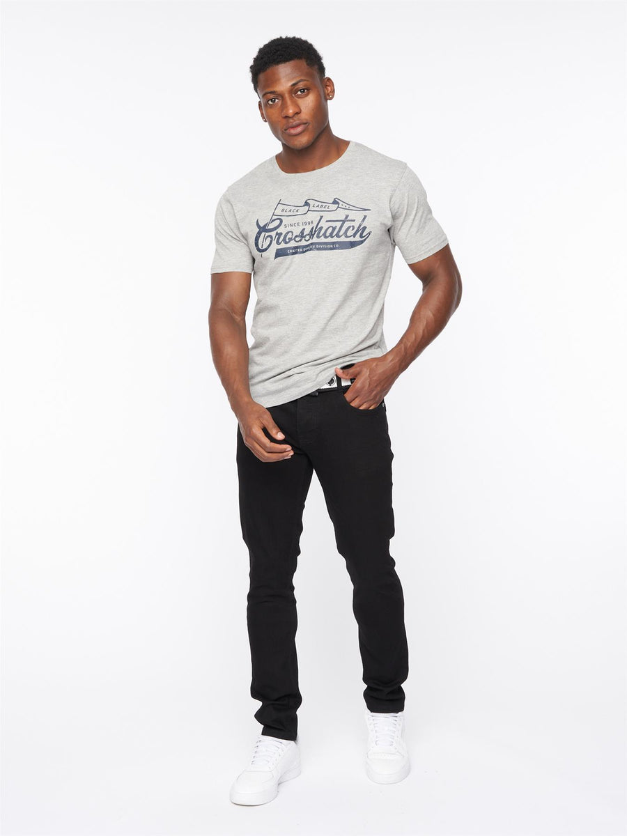 Mens Barbeck Slim Fit Jeans Solid Black