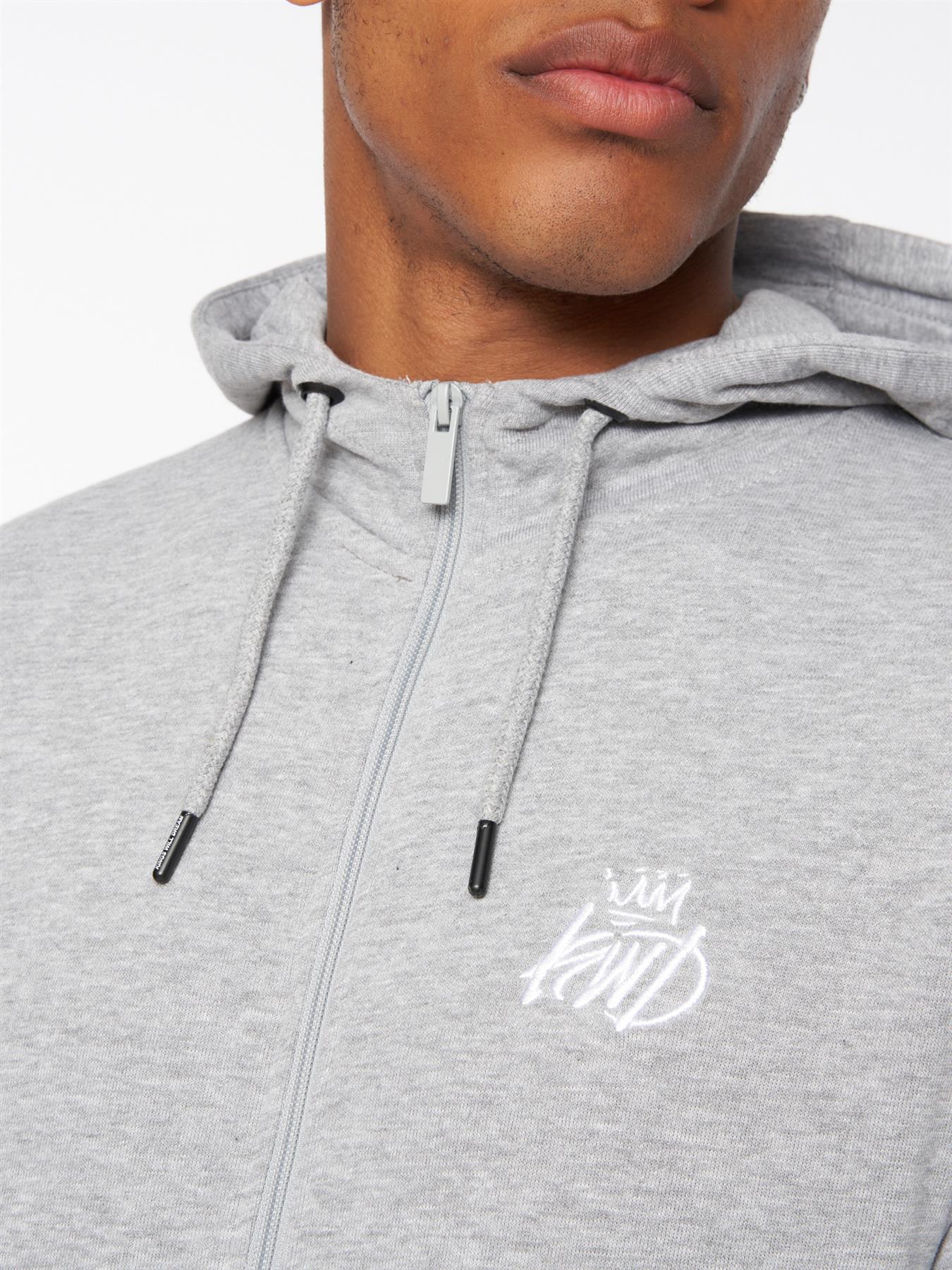 Coby Zip Thru Hoody Grey Marl