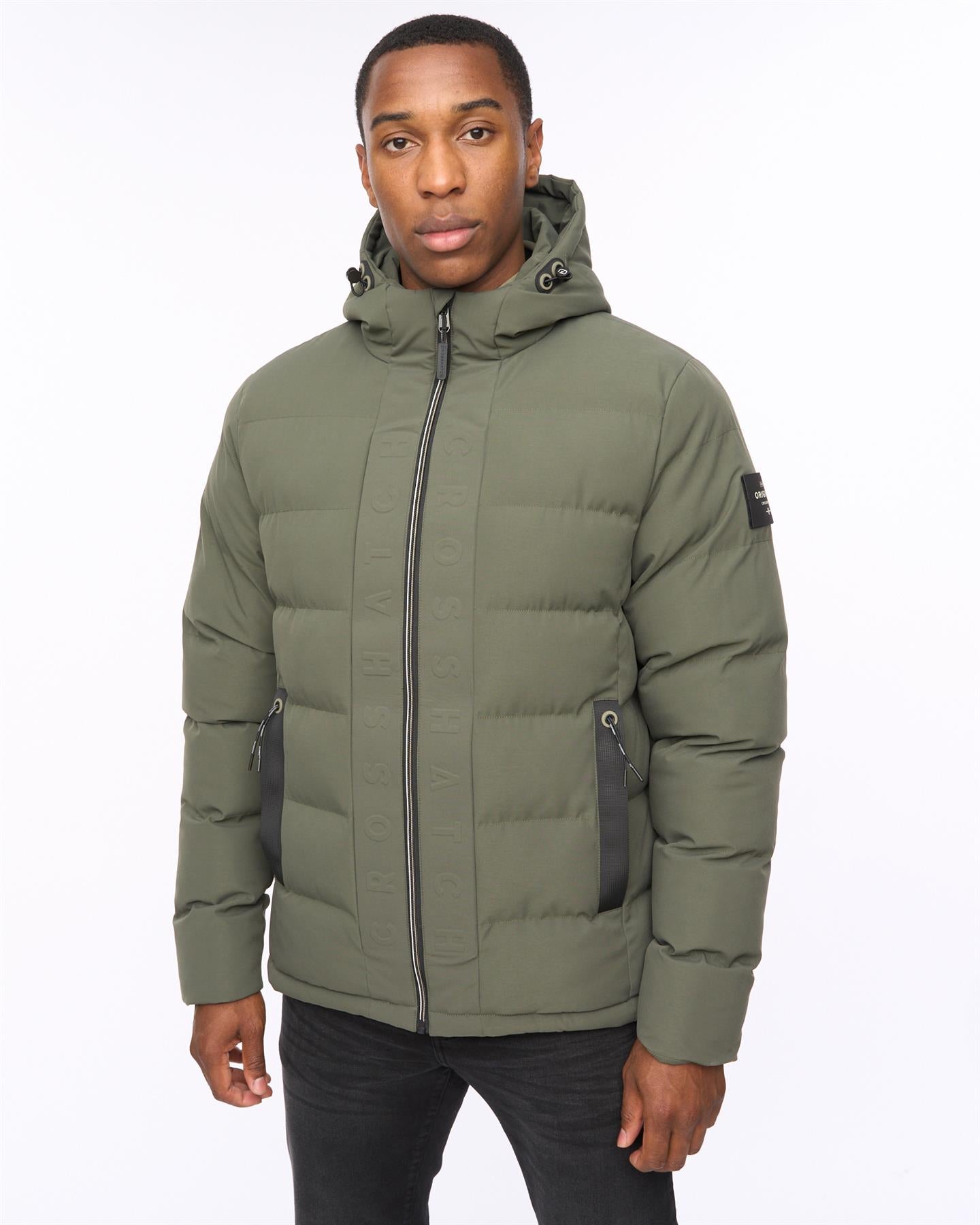 Mens Kampnew Embossed Jacket Dark Olive