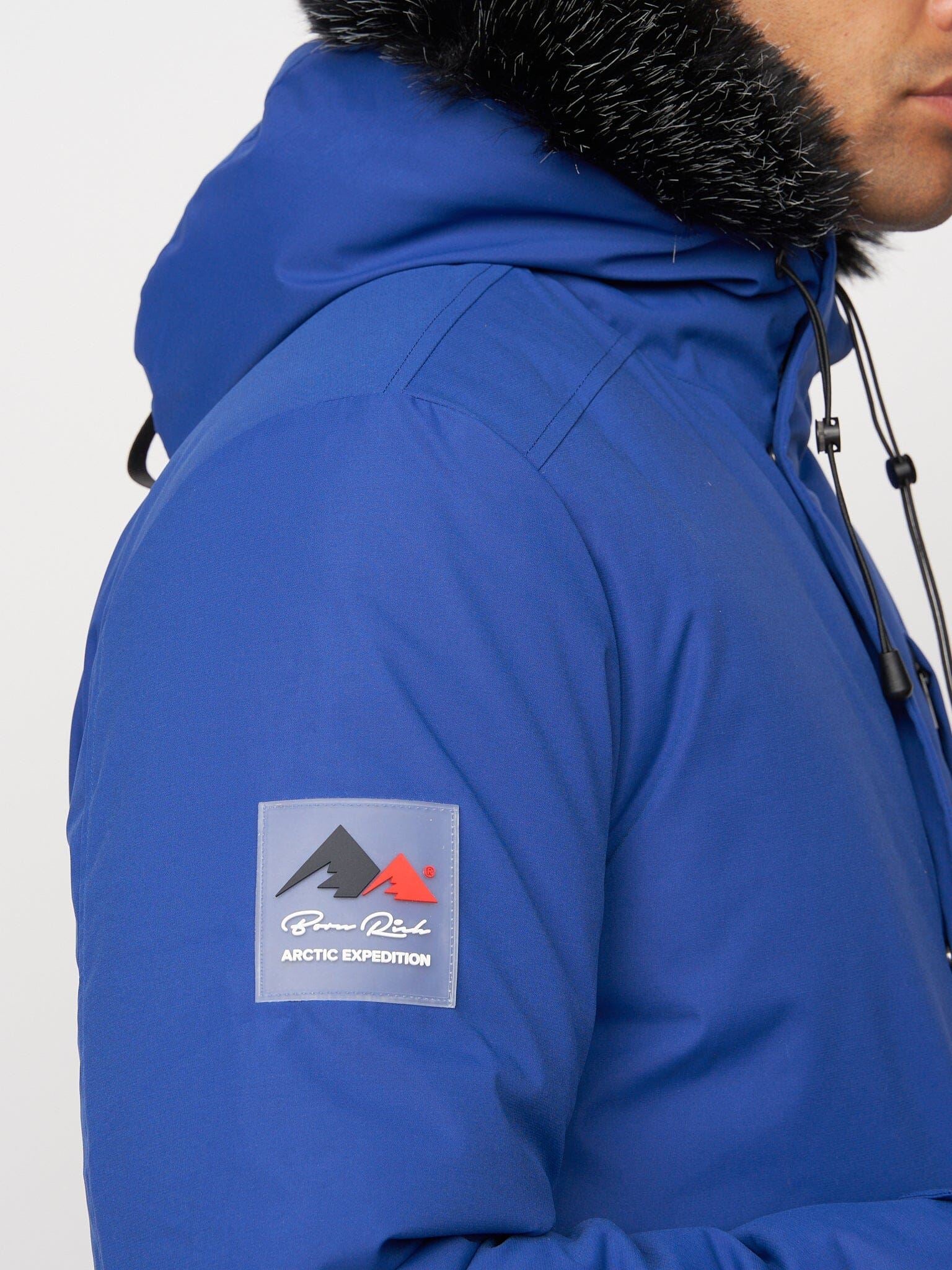 Emarnos Hooded Bomber Jacket Mid Blue