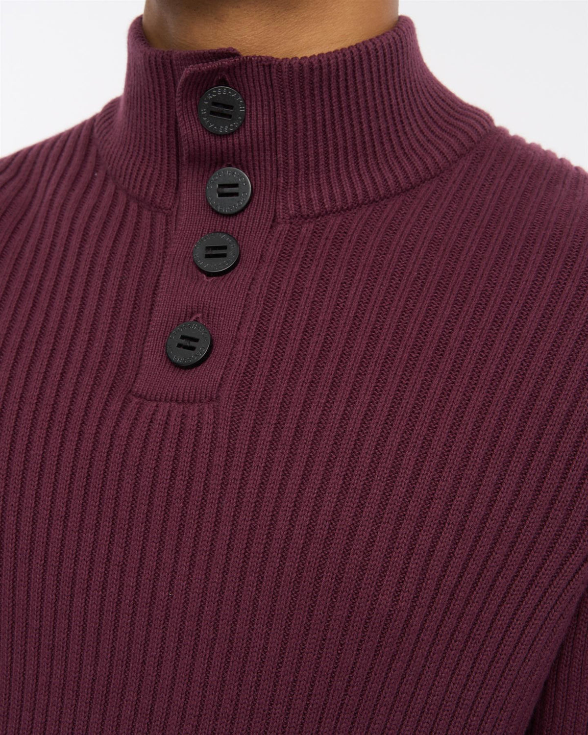 Mens Wellburys Chunky Knit Raisin
