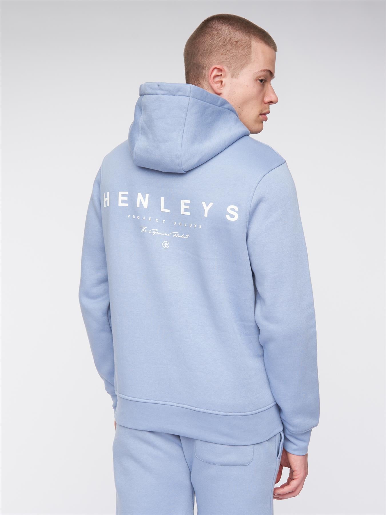 Mens Metafone Hoodie Steel Blue