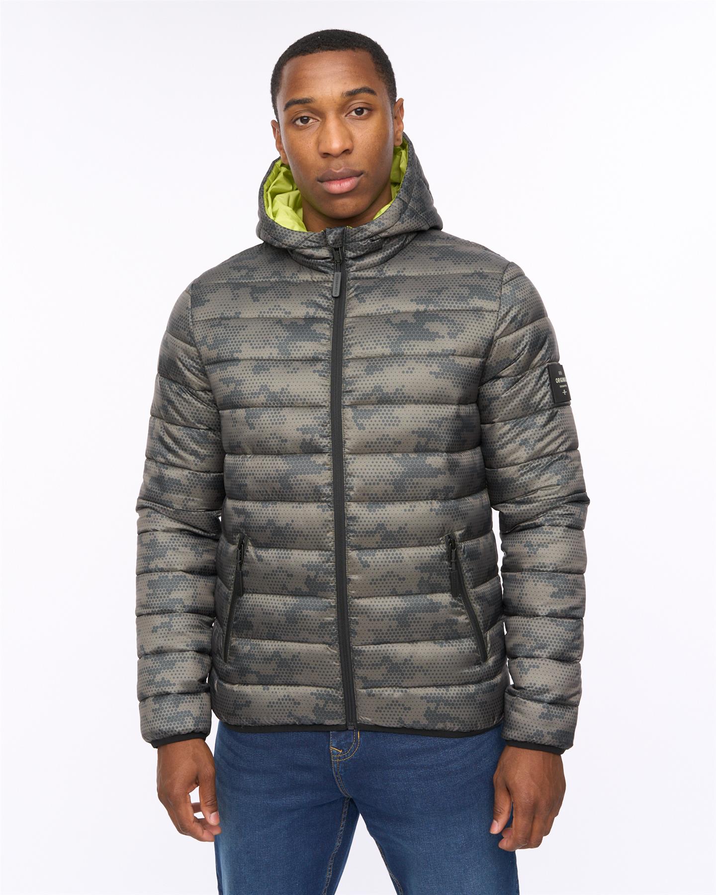 Mens Gattering Jacket Olive Camo