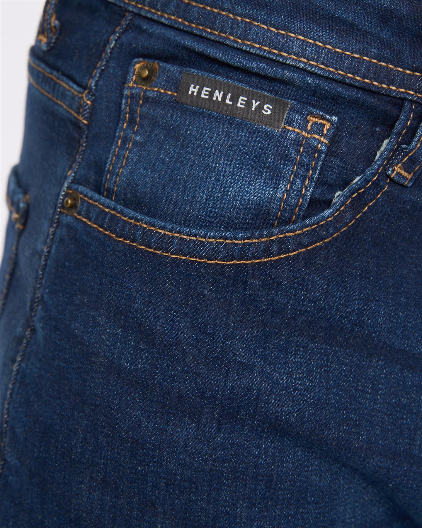 Mens Craze Comfort Fit Jeans Dark Wash