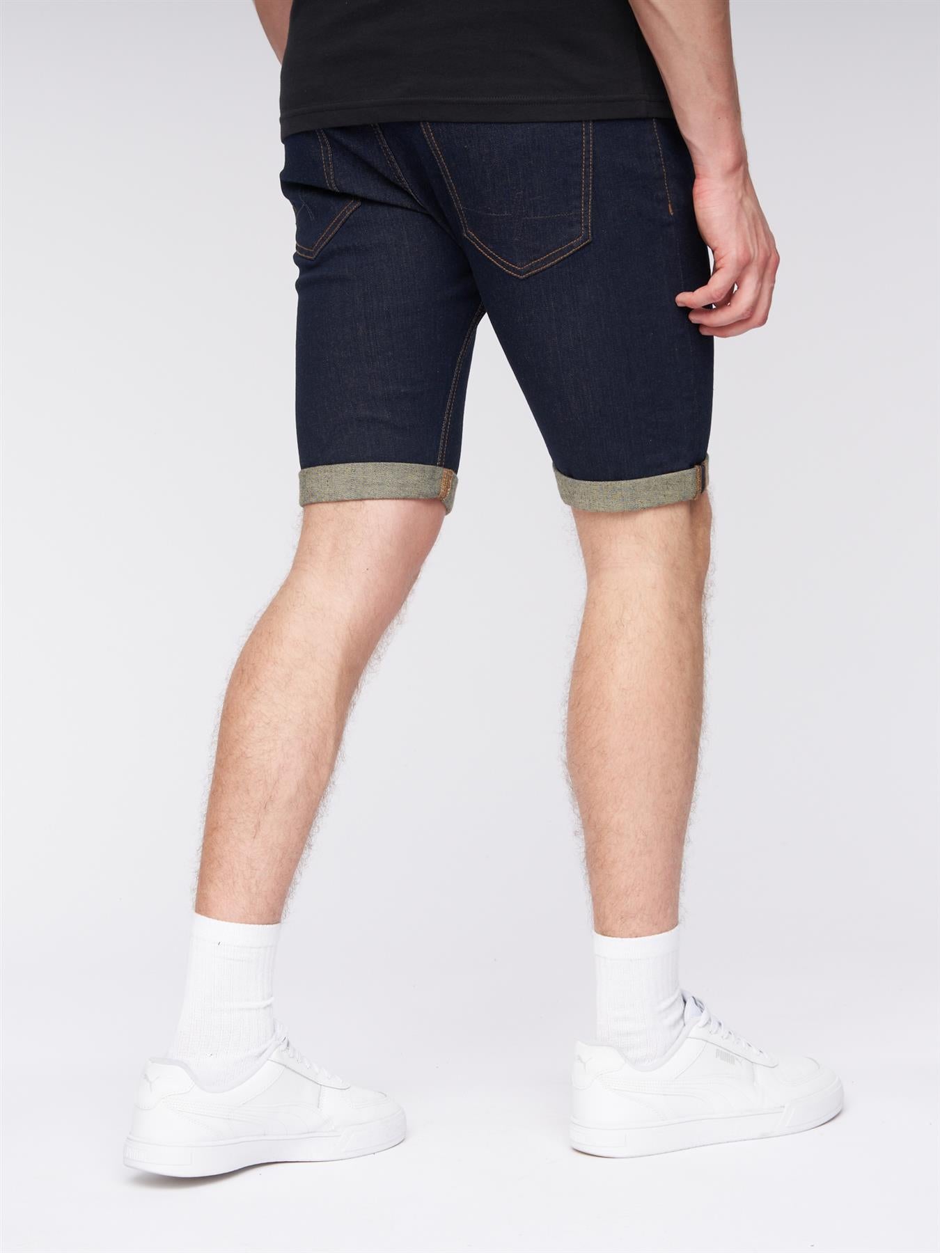 Mens Flex Denim Shorts Raw