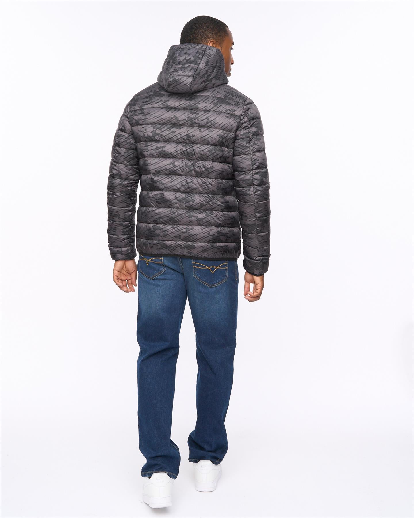 Mens Gattering Jacket Charcoal Camo