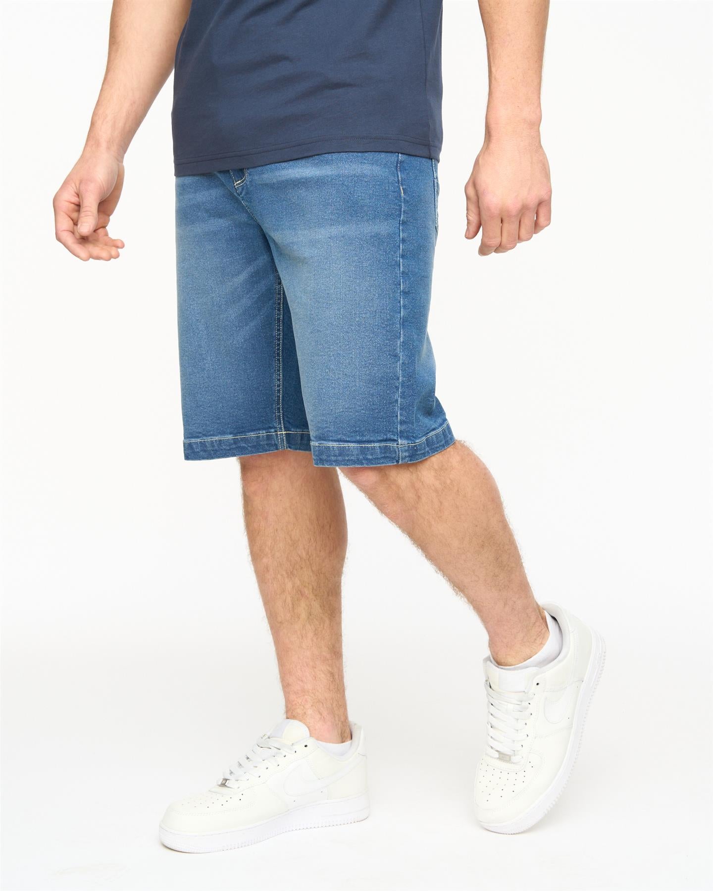 Mens Kamaline Denim Shorts Mid Wash