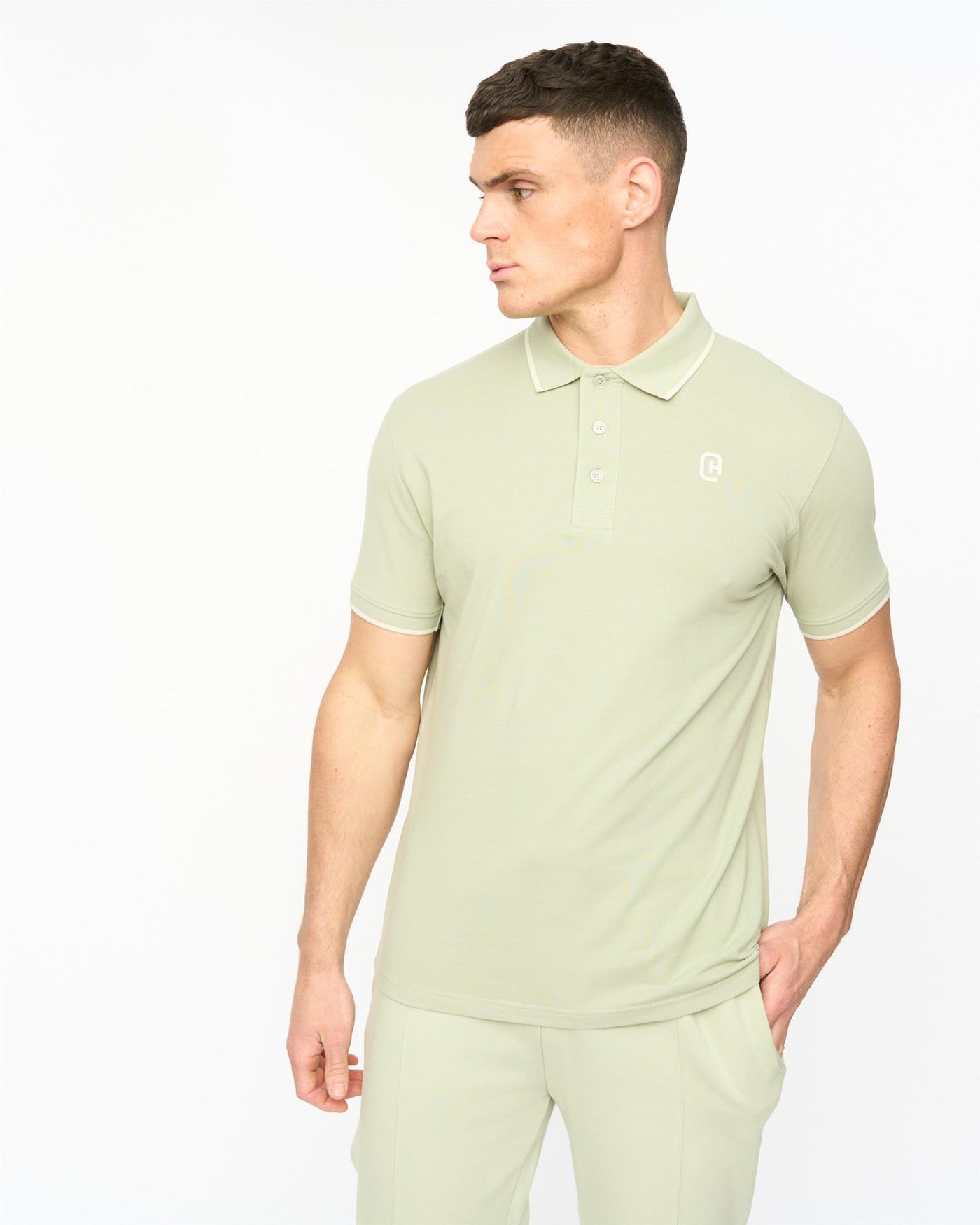 Mens Crufton Polo Light Olive