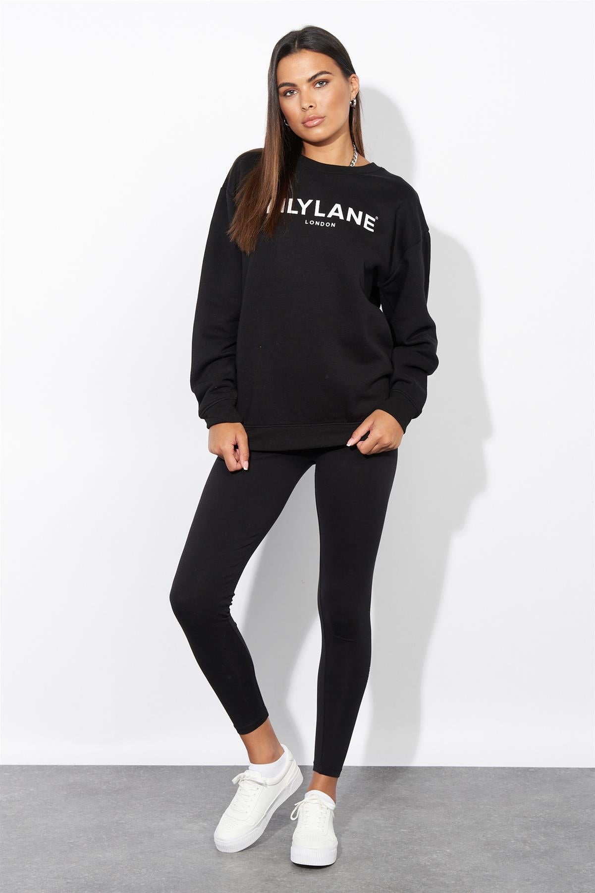 Ladies Lily Lane Valeria Crew Black