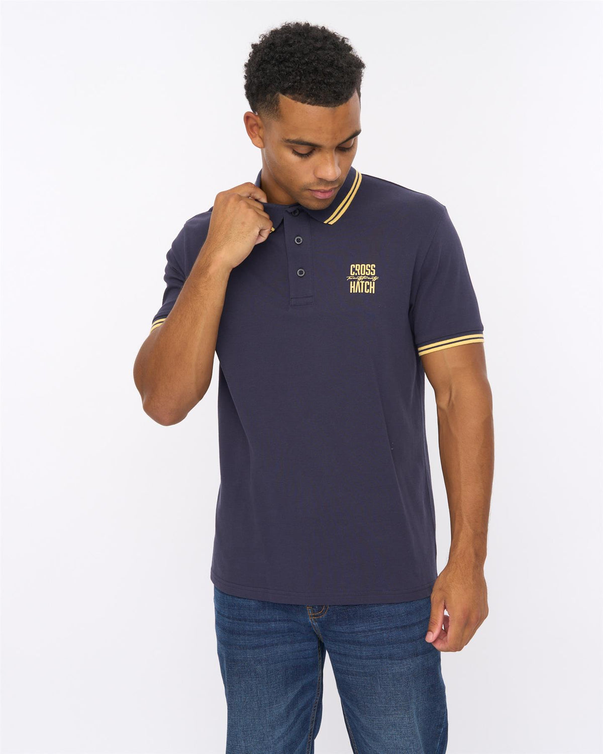 Mens Changra Polo Blue Night