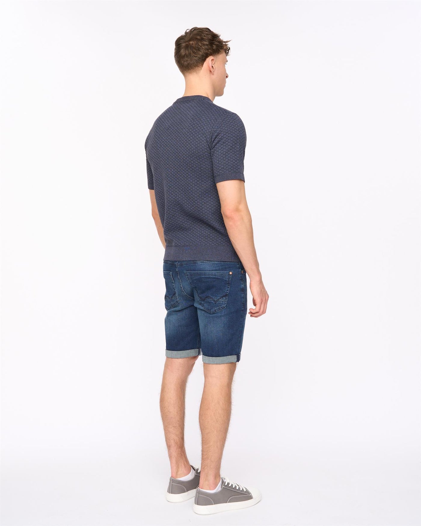 Mens Mataso Knit T-Shirt Slate Blue
