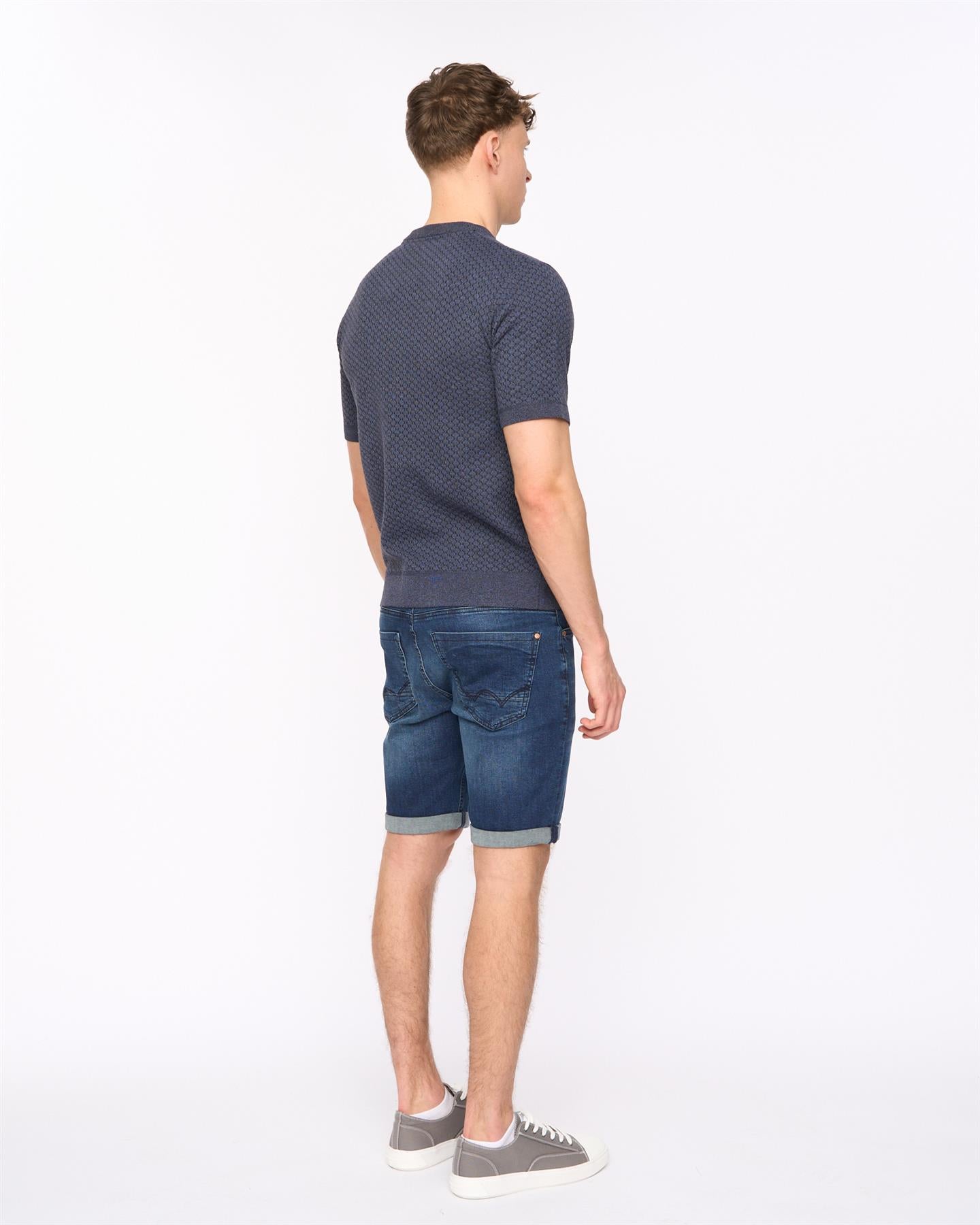 Mens Mataso Knit T-Shirt Slate Blue