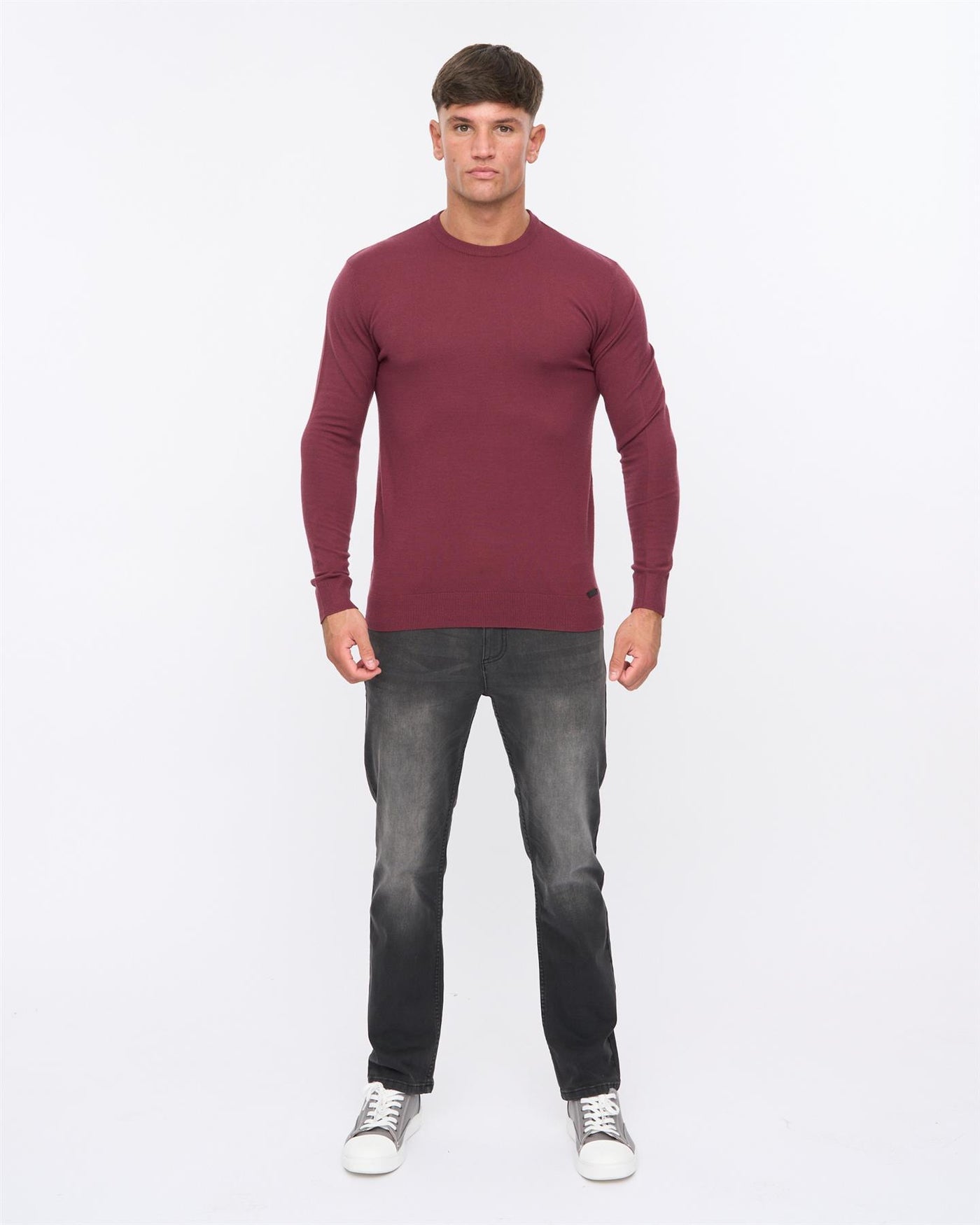 Mens Consenza Crew Knit Raisin