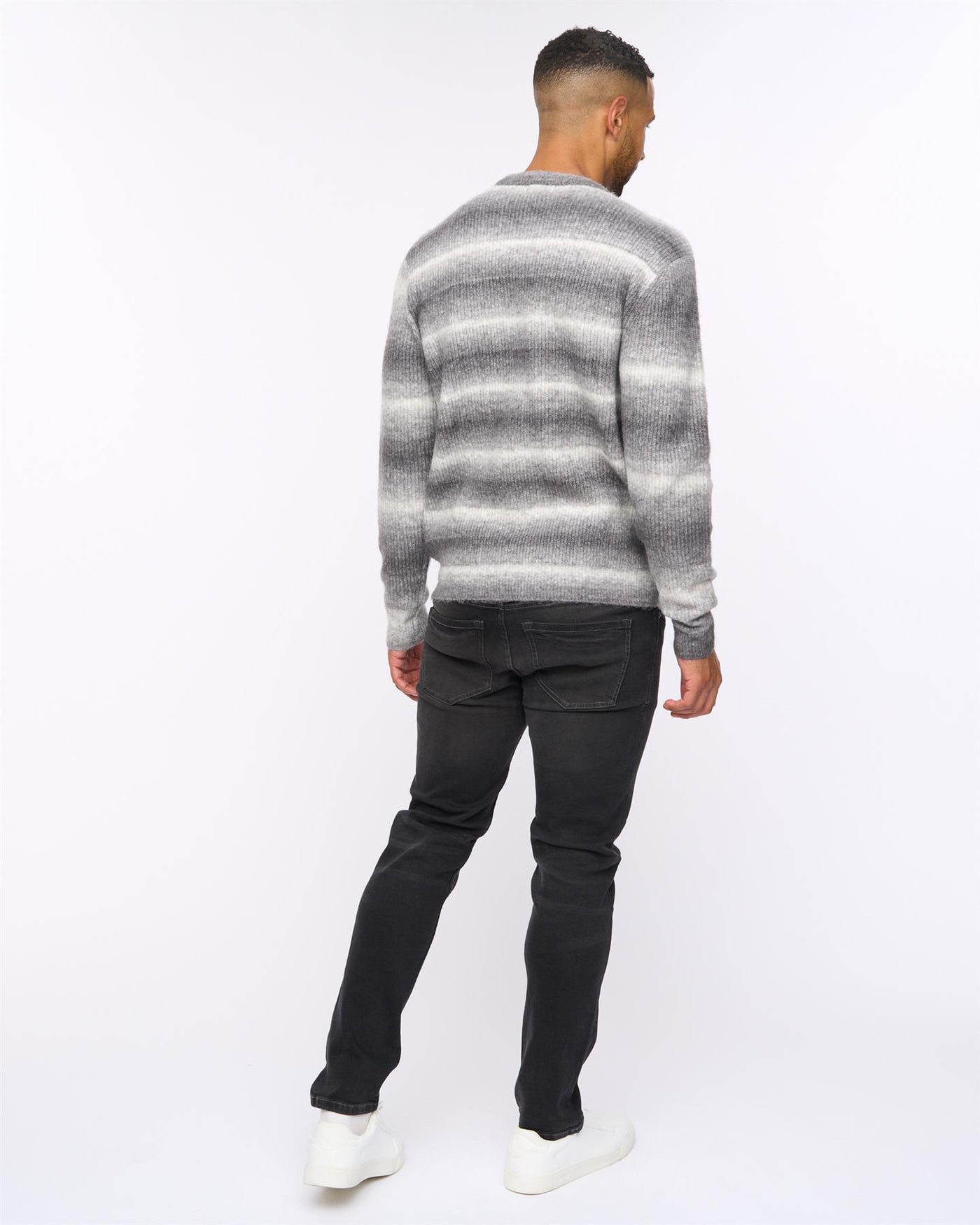 Ormonde Ombre Spacedye Jumper Charcoal