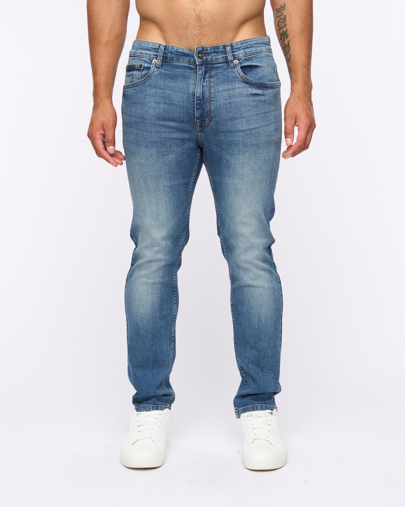 Mens Abingdon Slim Fit Jeans Mid Wash