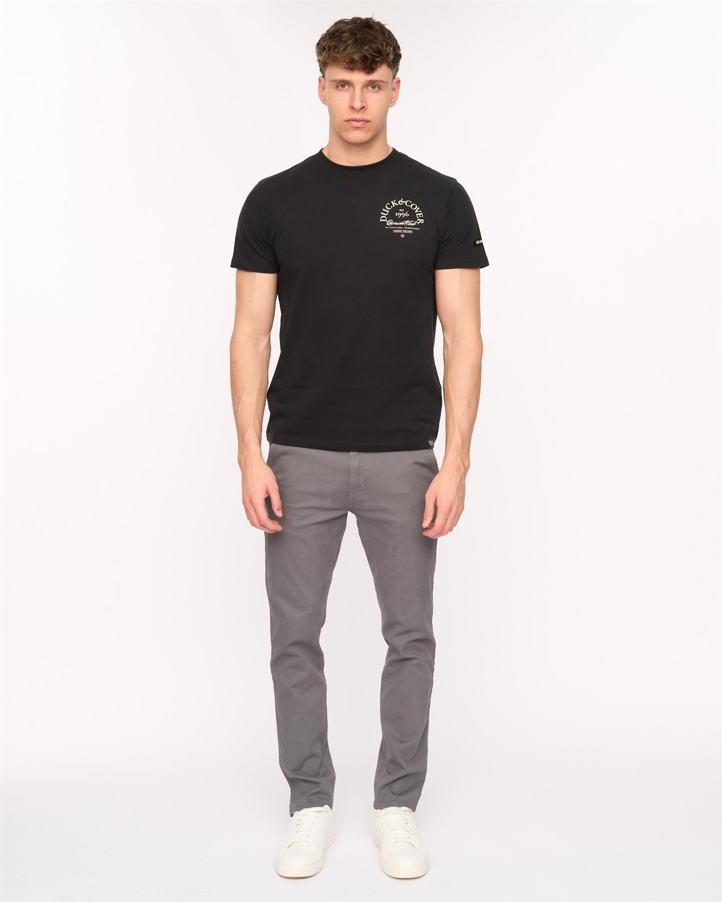 Mens Moretor Chinos Dark Grey