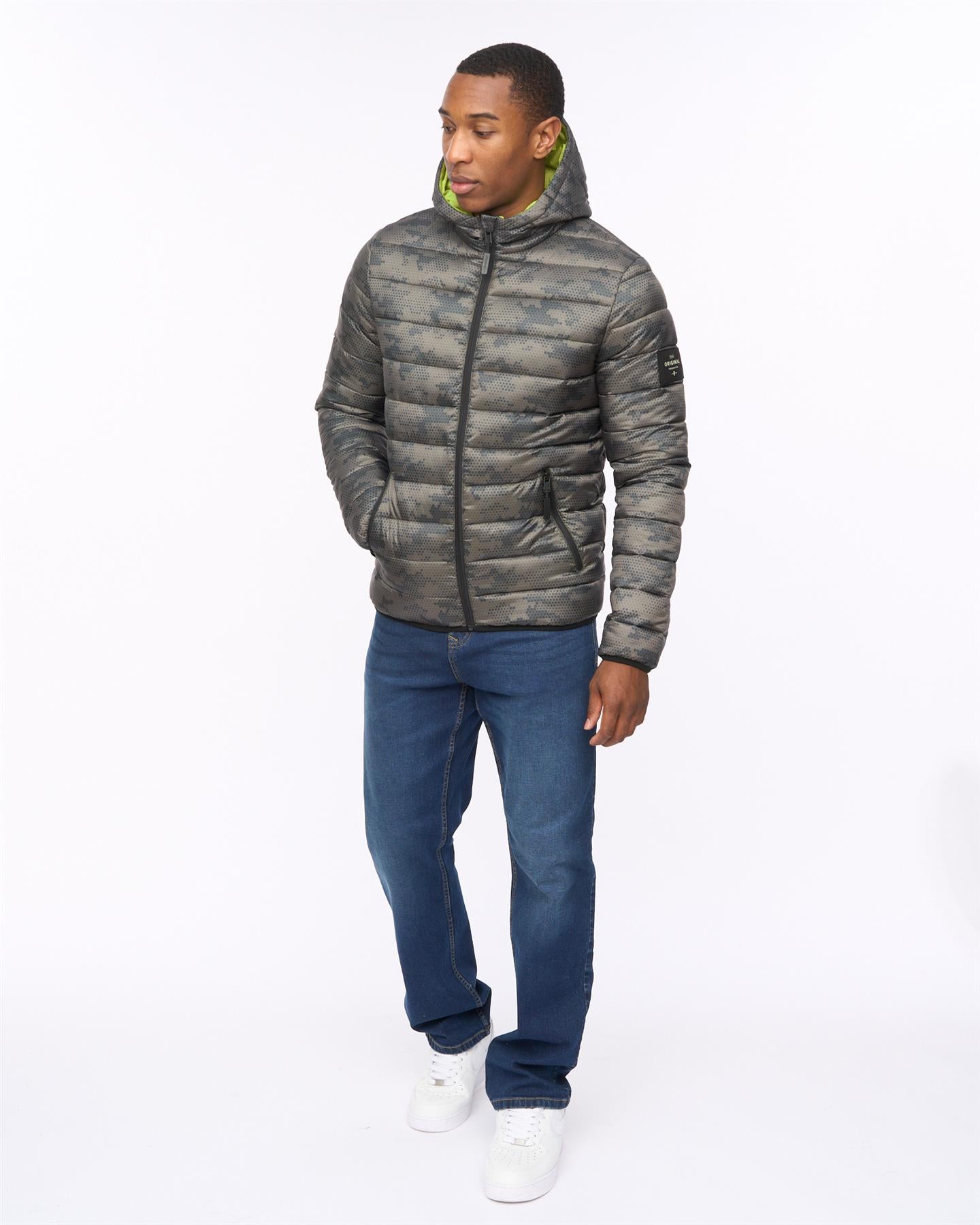 Mens Gattering Jacket Olive Camo