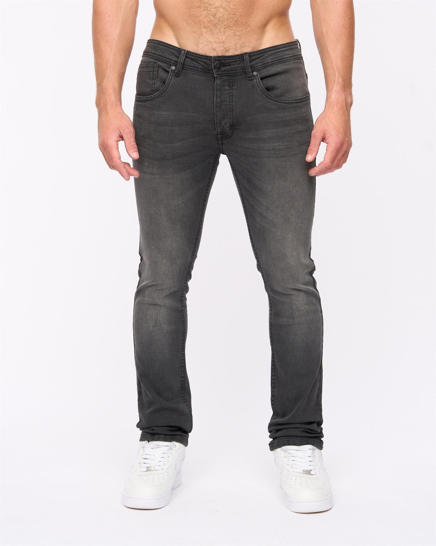 Mens Buraca Slim Fit Denim Jeans Charcoal Wash