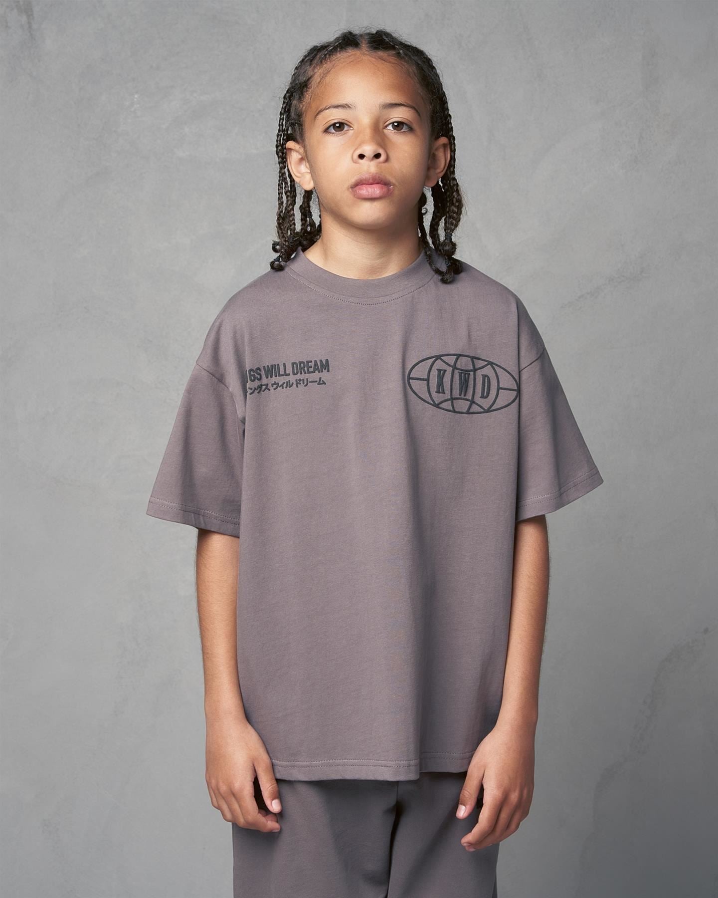 Kids Boys Studio Duo Line T-Shirt Grey
