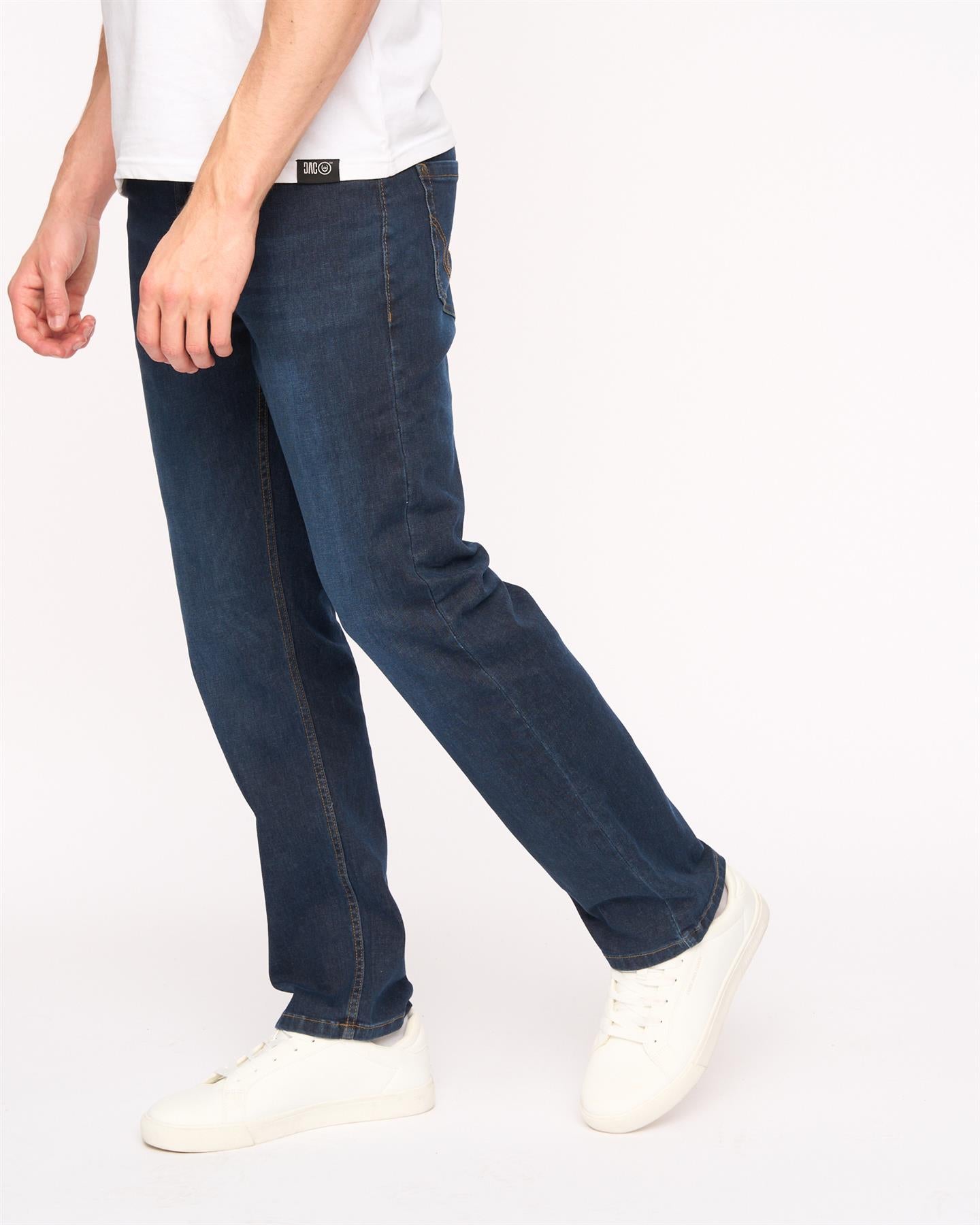 Mens Elix Straight Leg Jeans Dark Wash