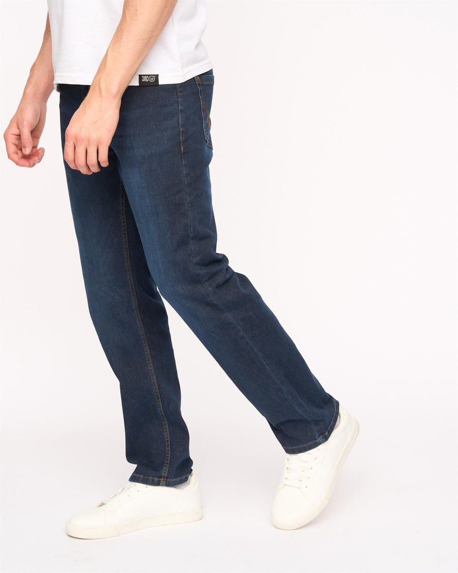 Mens Elix Straight Leg Jeans Dark Wash