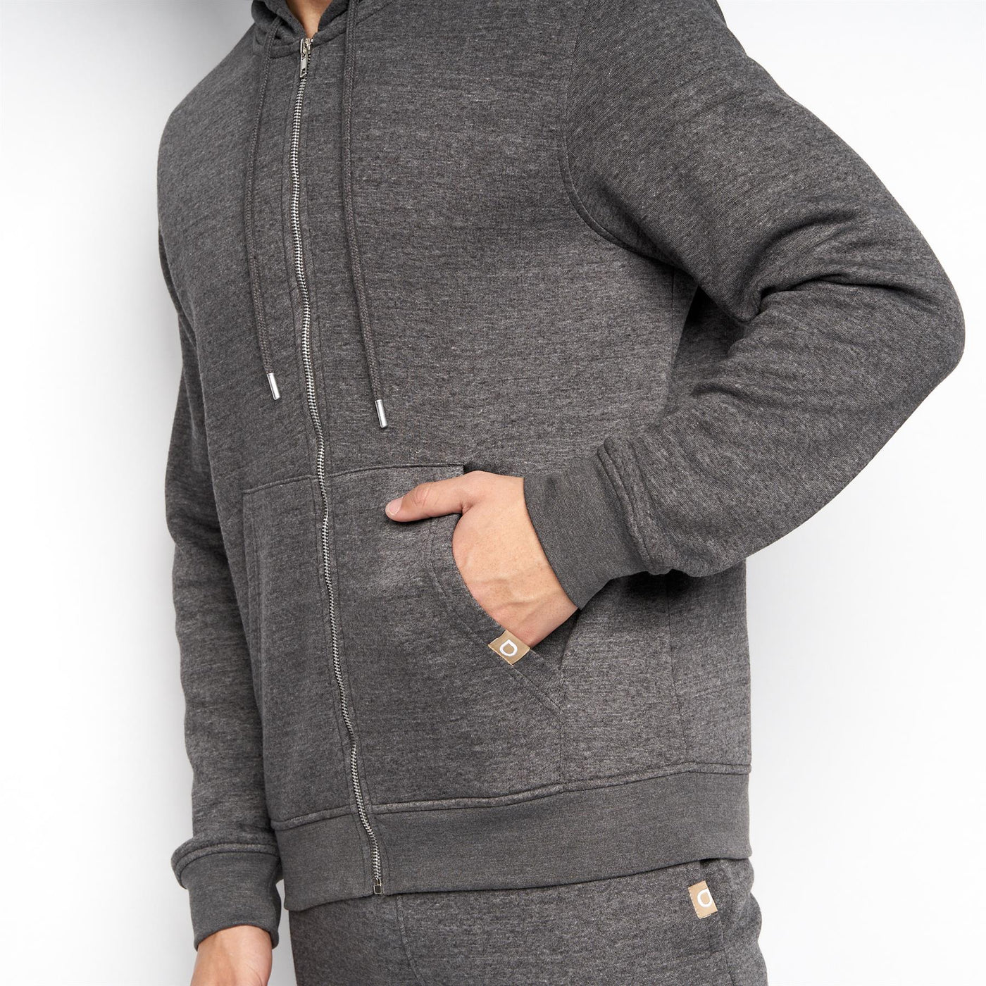 Garret MVE Zip Thru Hoodie Charcoal Marl