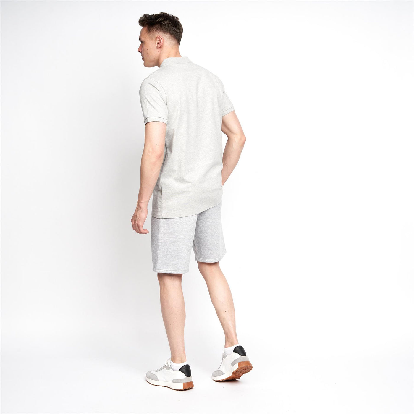 Mens Pritchard MVE Polo Grey Marl