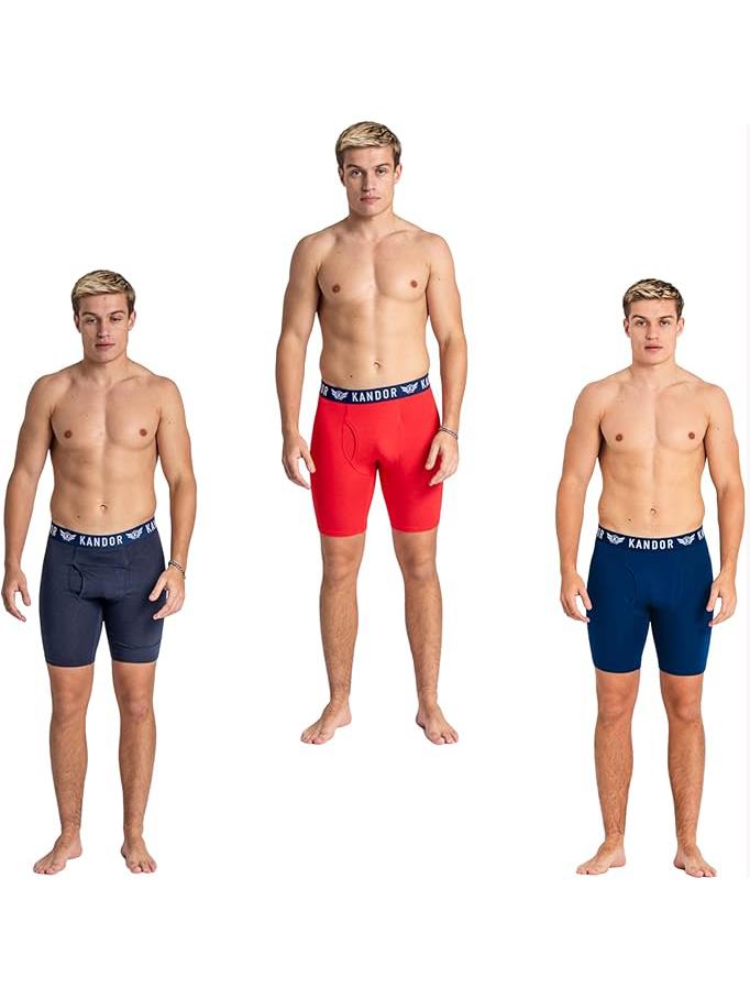 Men's Bambuso Boxers 3pk Blue/Red