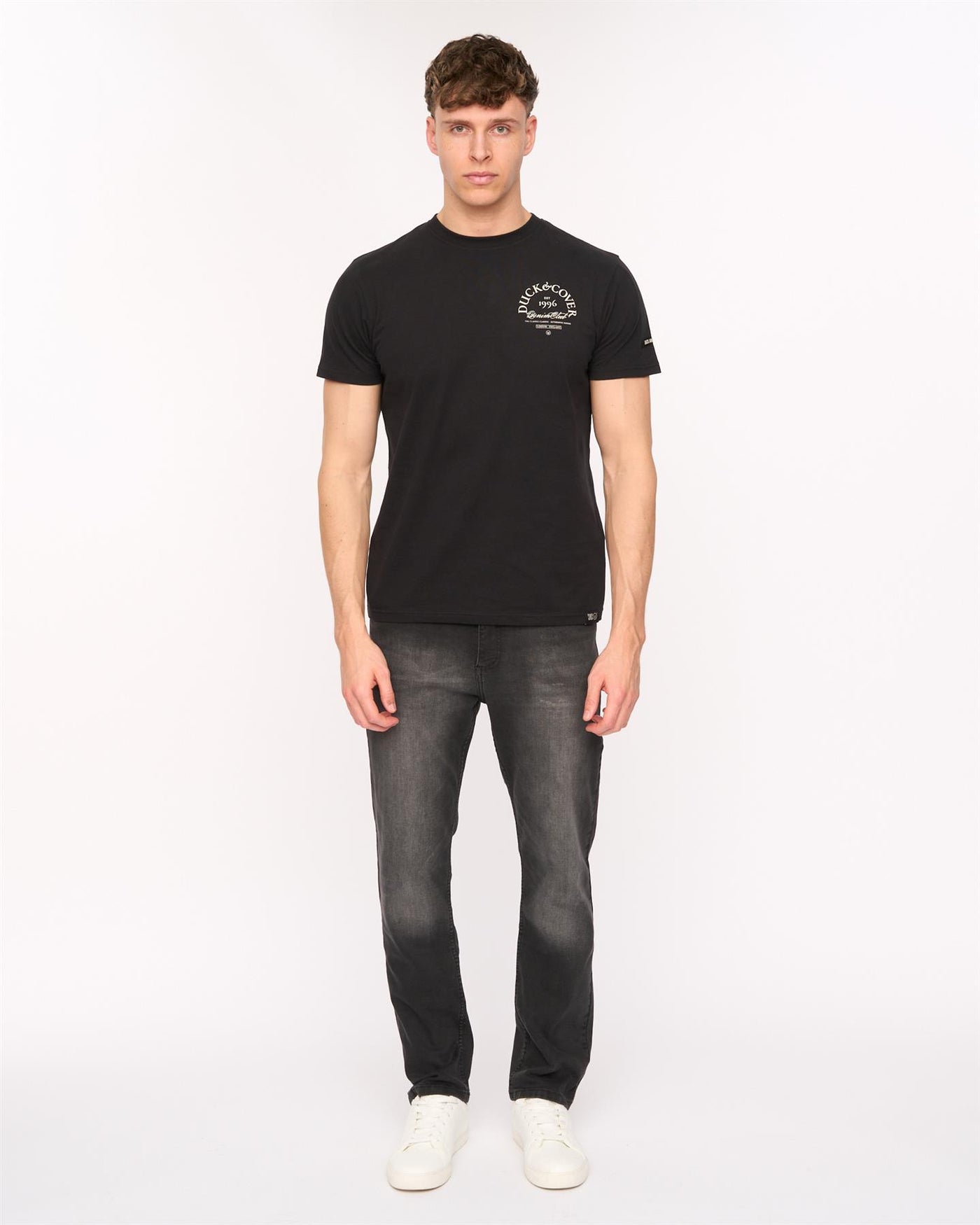Mens Elix Straight Leg Jeans Black