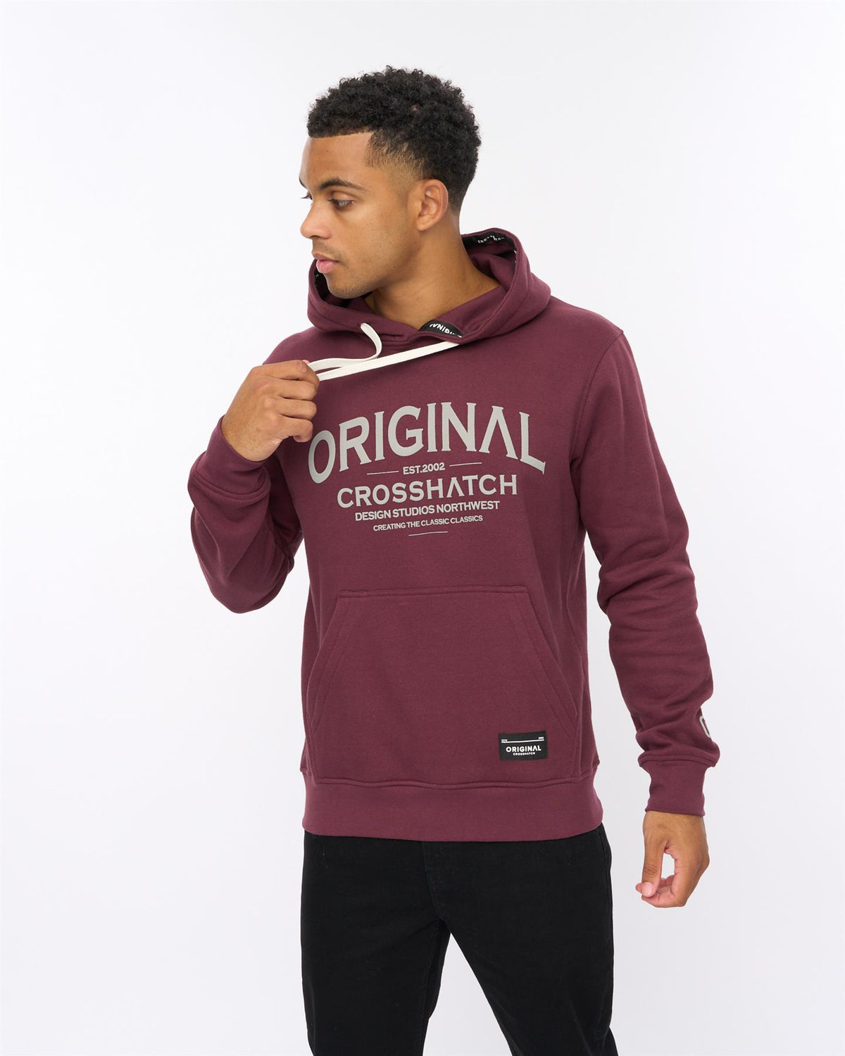 Mens Vintarge Hoodie Raisin