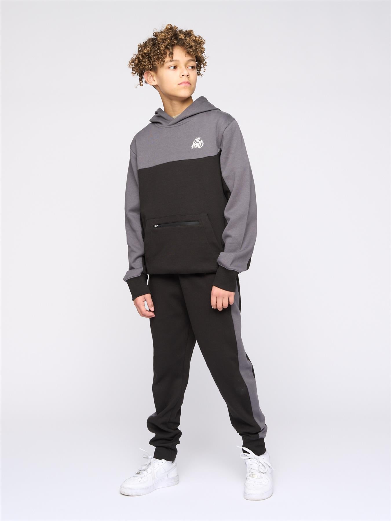 Kids Boys Techy Tracksuit Black