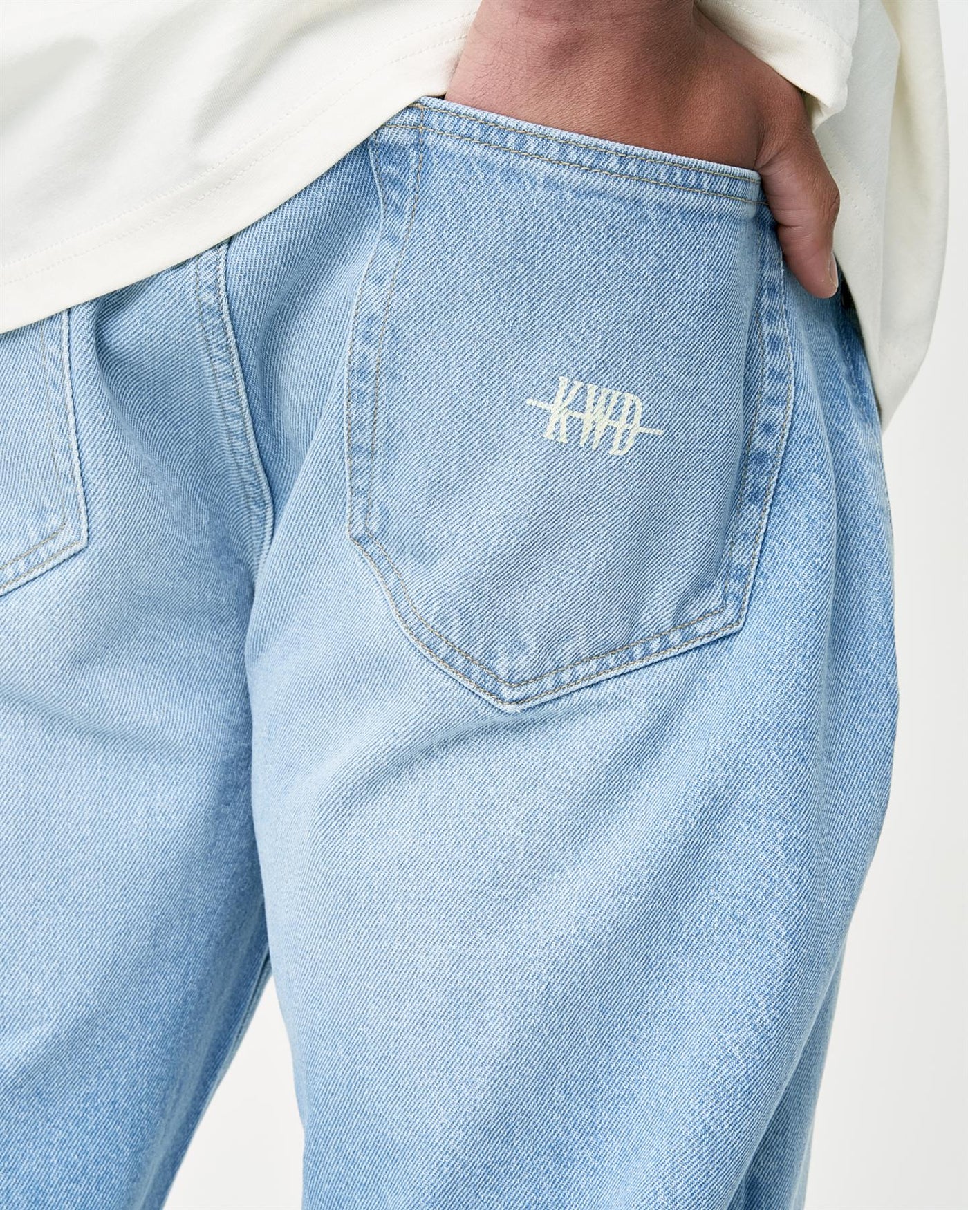 Mens Studio Dee Baggy Jeans Light Wash