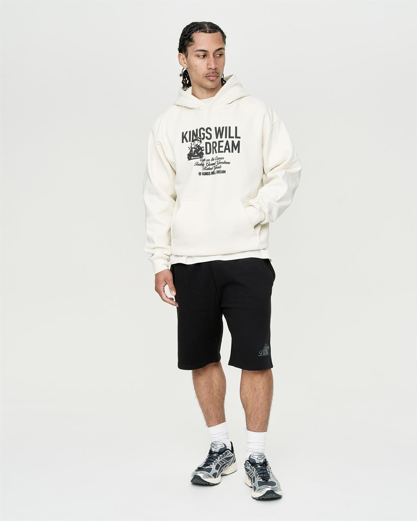 Mens Studio Cafe Boy Hoodie Off White