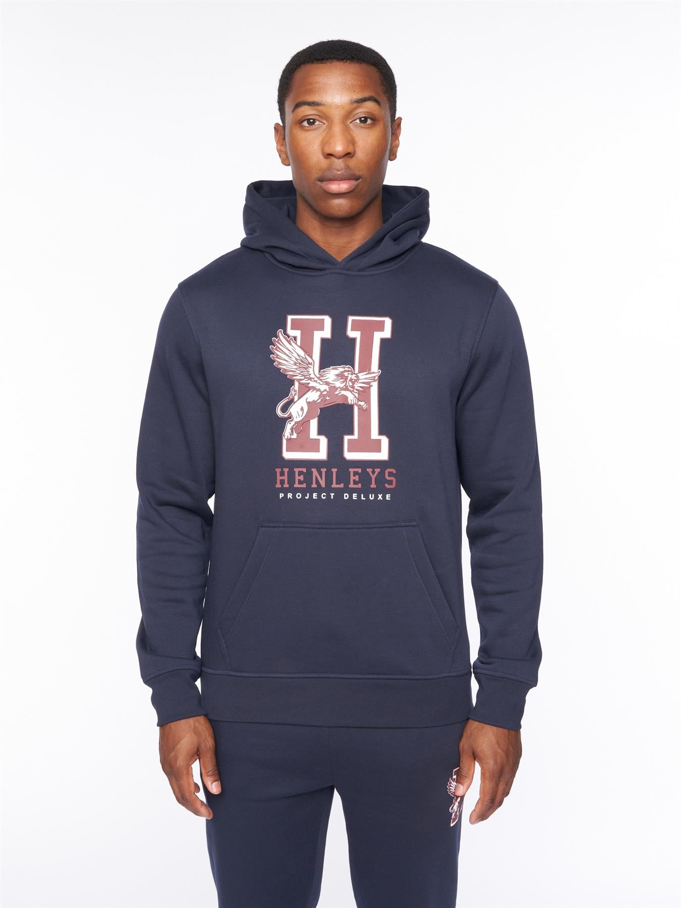 Mens Belton Hoodie Navy