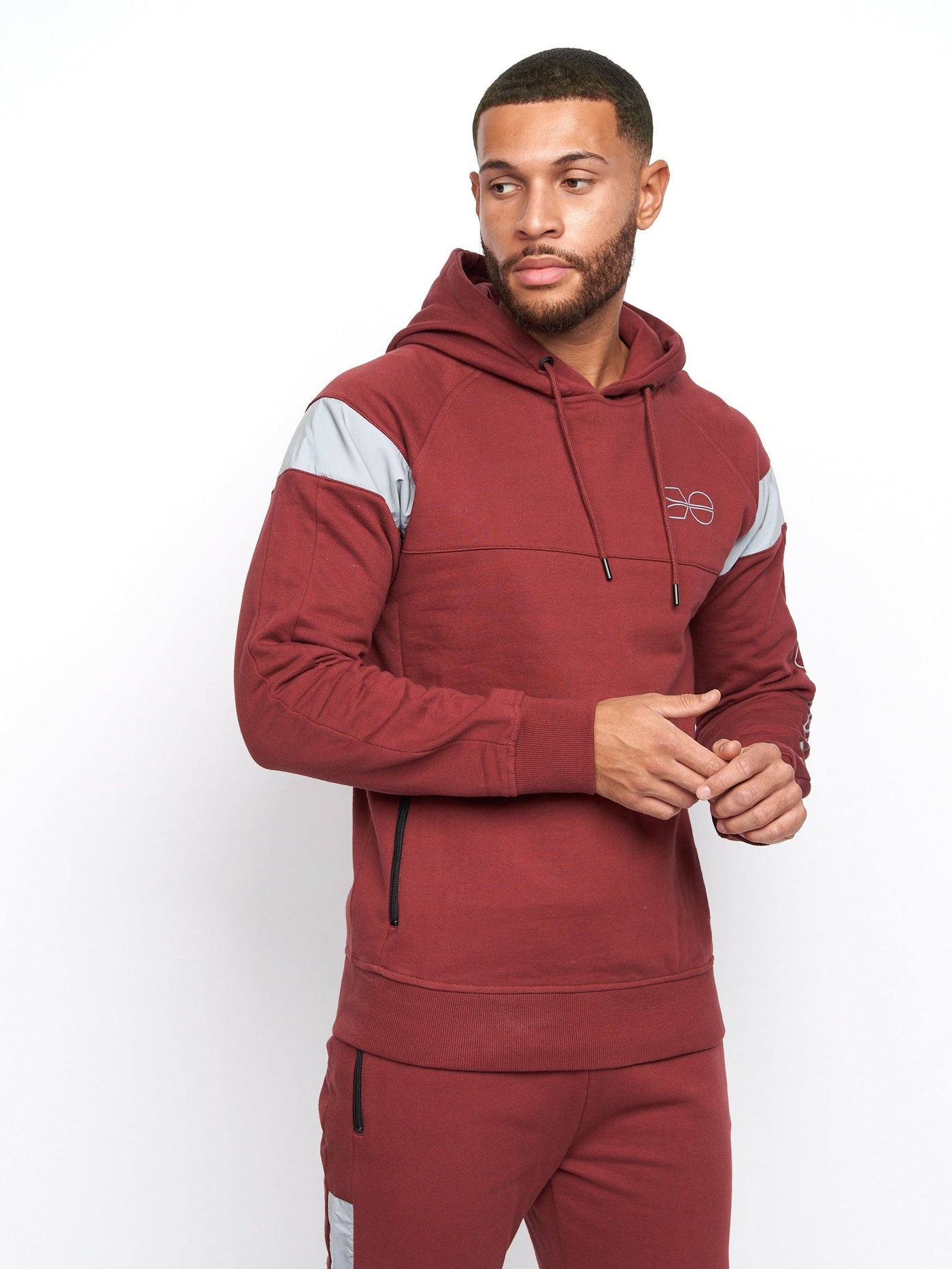 Mens Purbeck Hoodie Burgundy