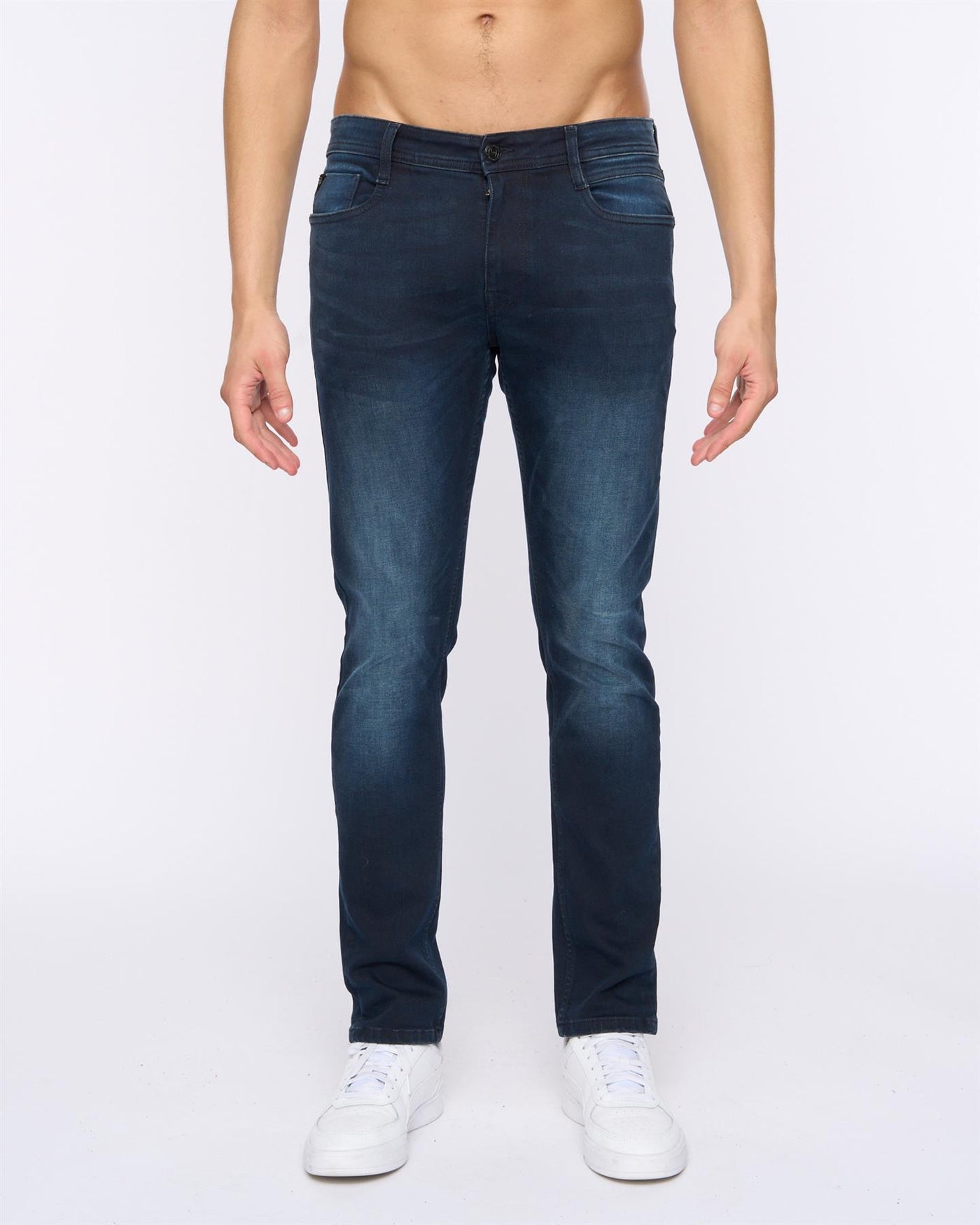 Mens Maylead Slim Fit Jeans Blue Black