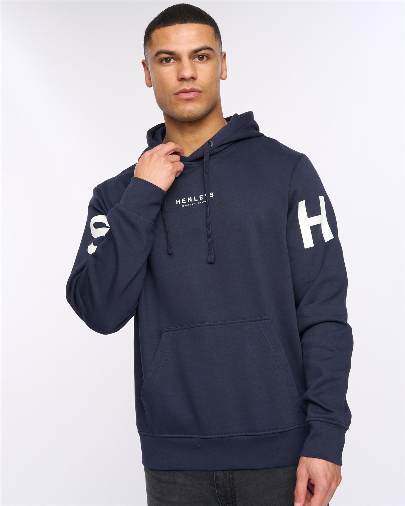 Mens Hensleeve Hoodie Navy