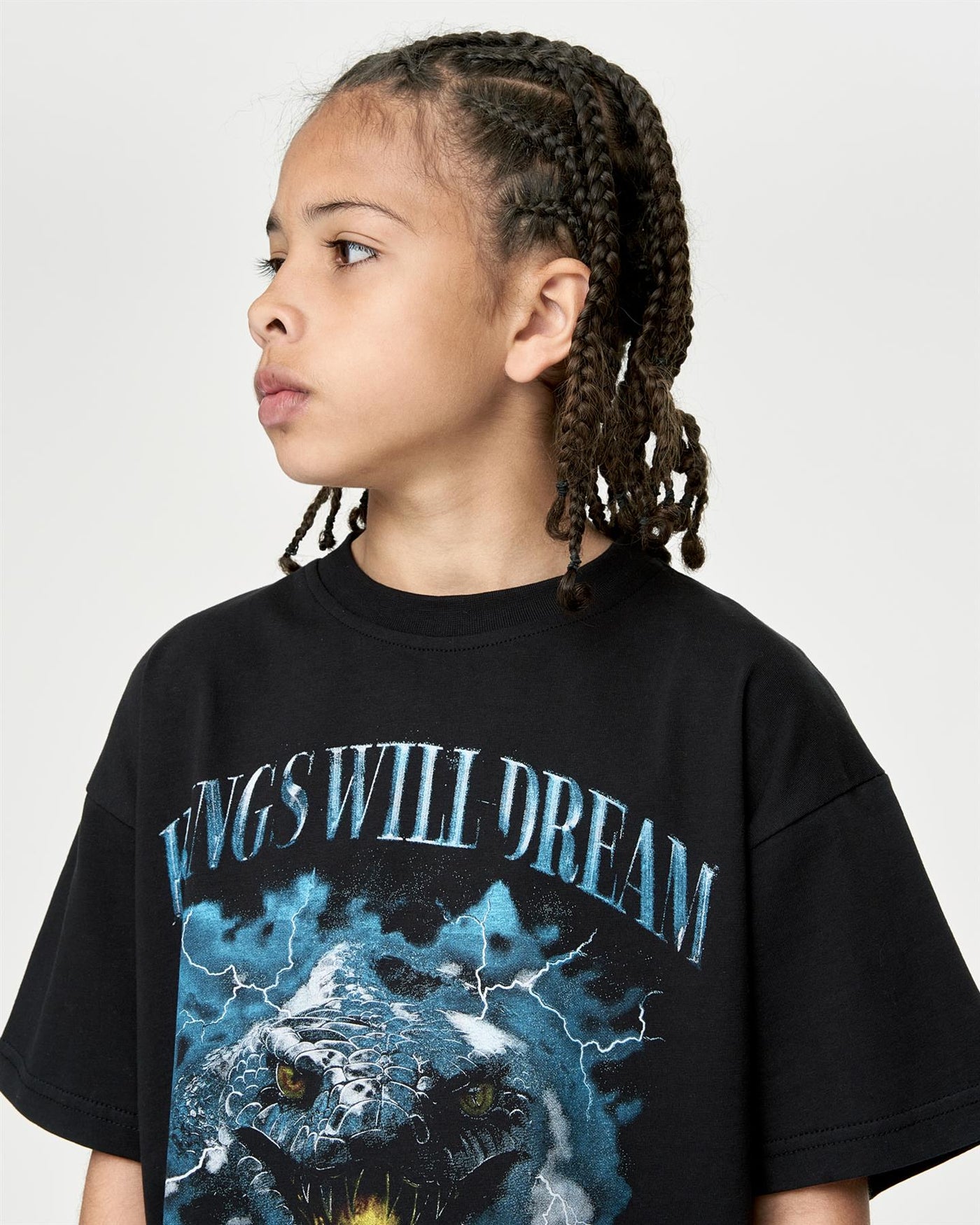 Kids Boys Studio Snake Smile T-Shirt Black
