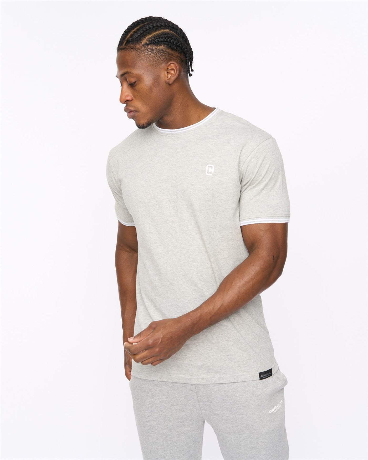 Mens Preece T-Shirt Grey Marl