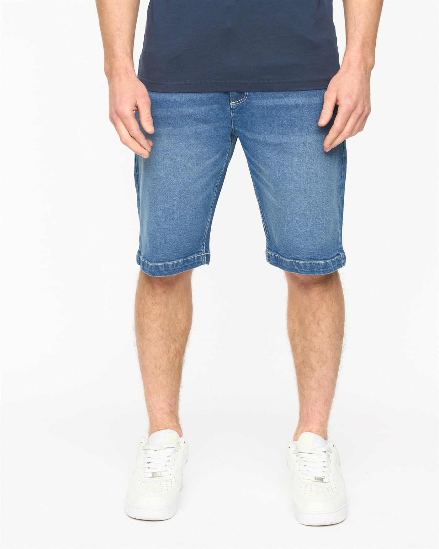 Mens Kamaline Denim Shorts Mid Wash
