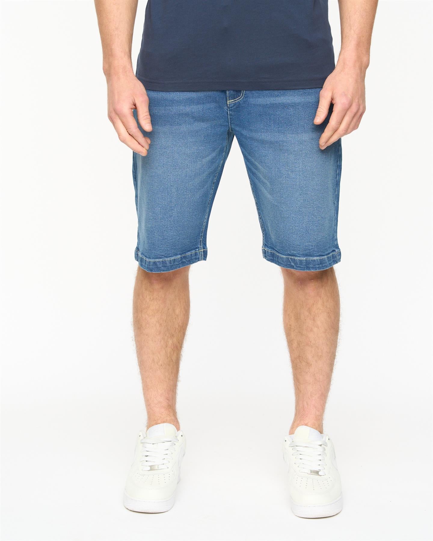 Mens Kamaline Denim Shorts Mid Wash