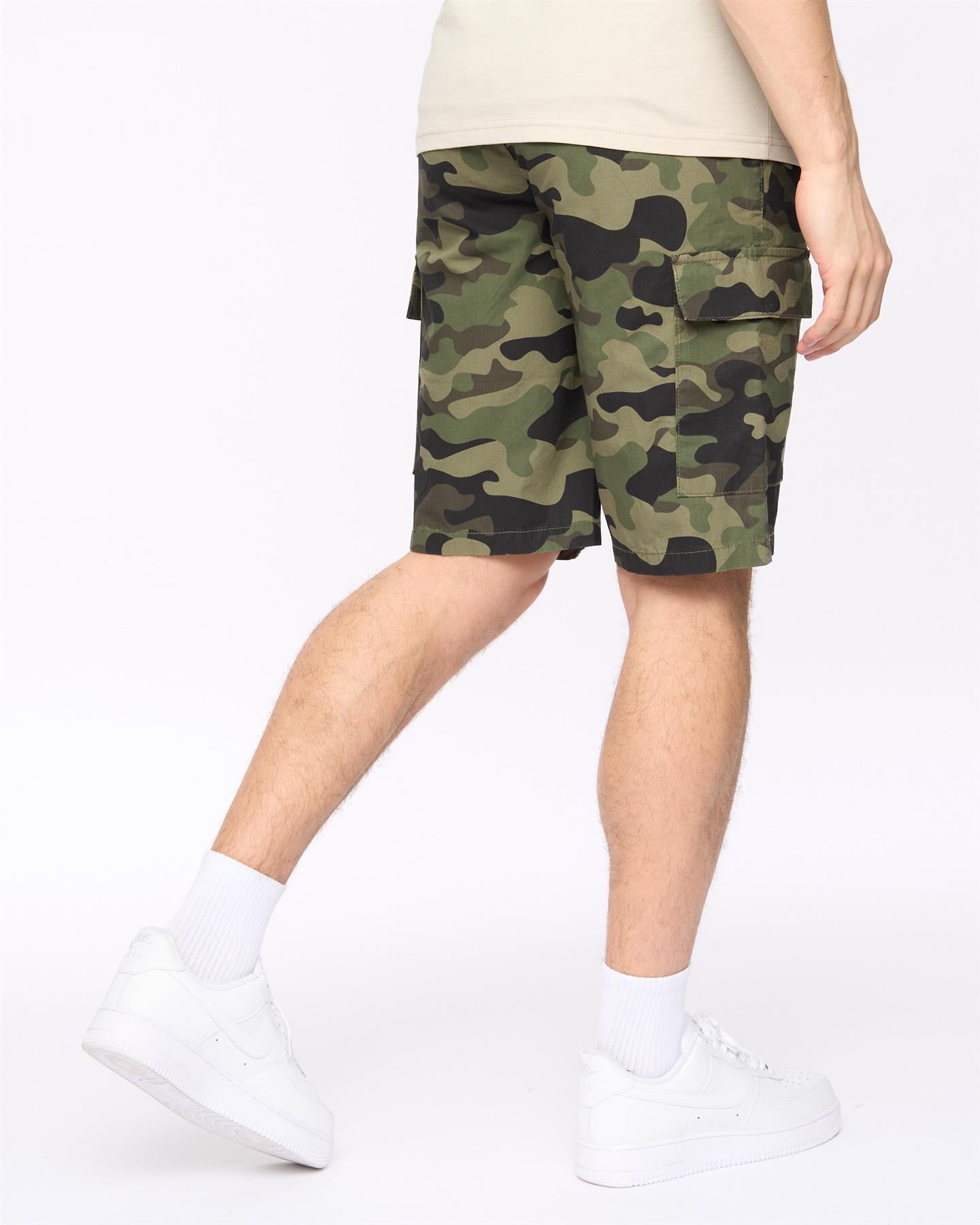 Mens Camtort Camo Shorts Olive Camo