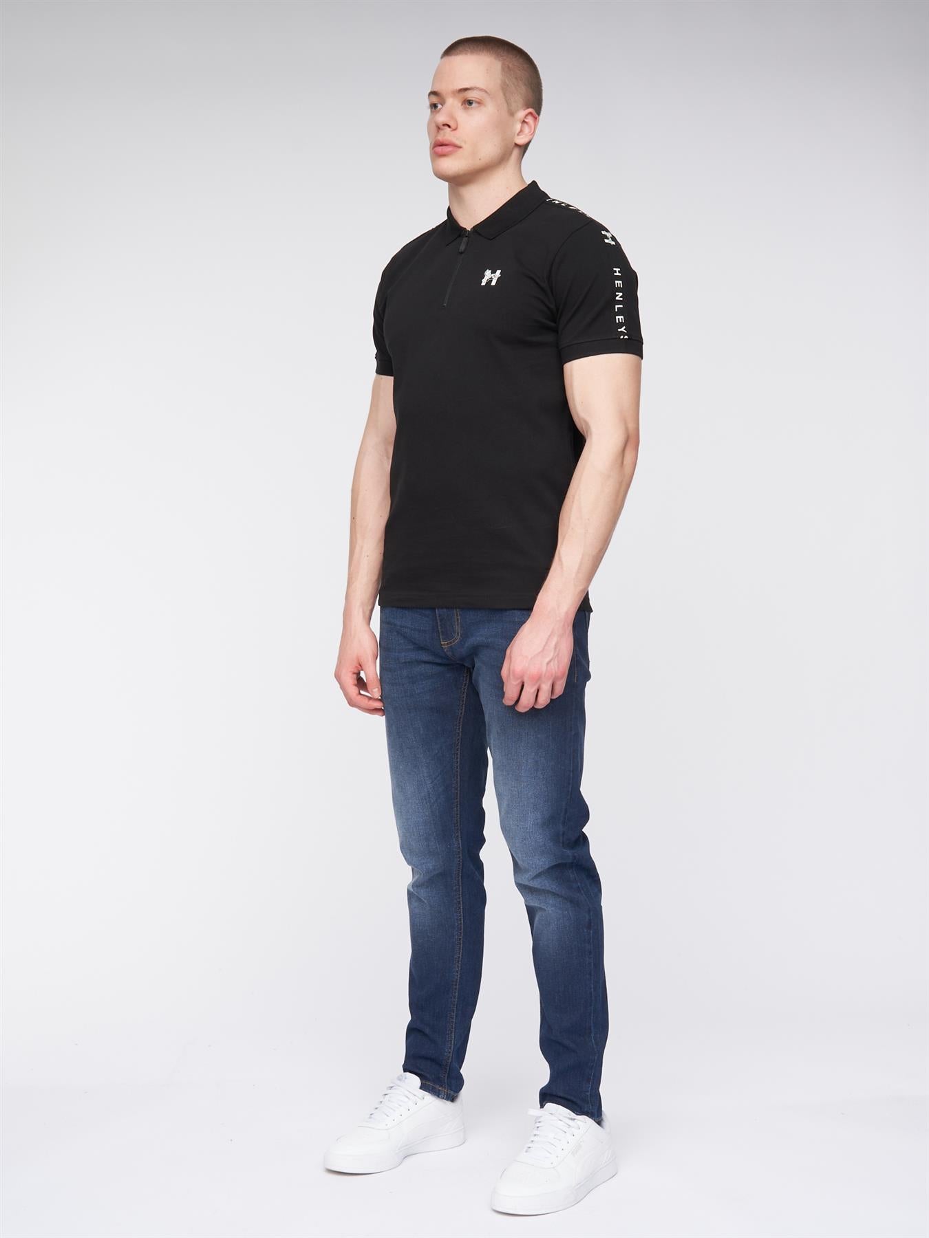 Mens Tapehen Polo Black