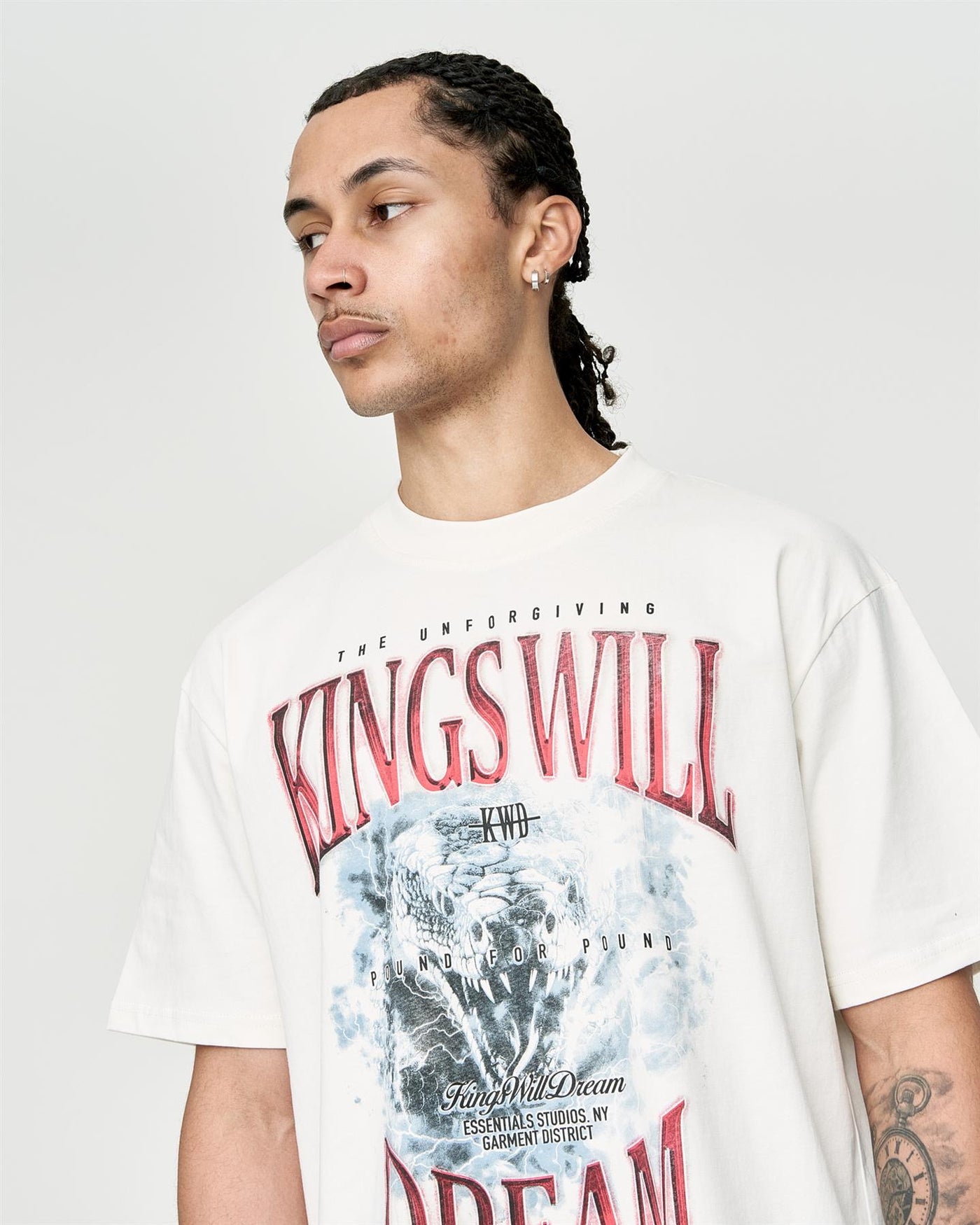 Mens Studio Snake Eyes T-Shirt Off White