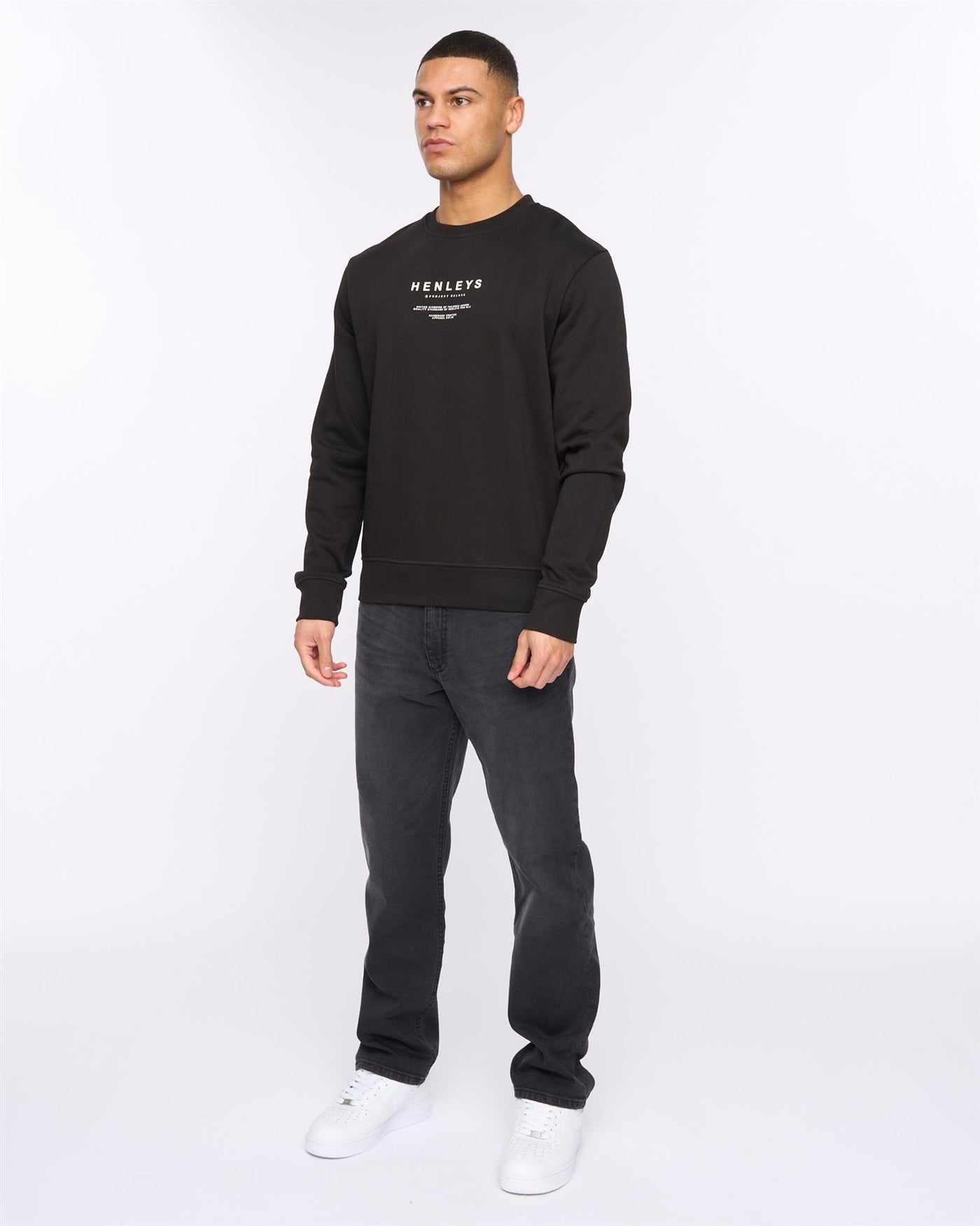 Mens Henstack Crew Black