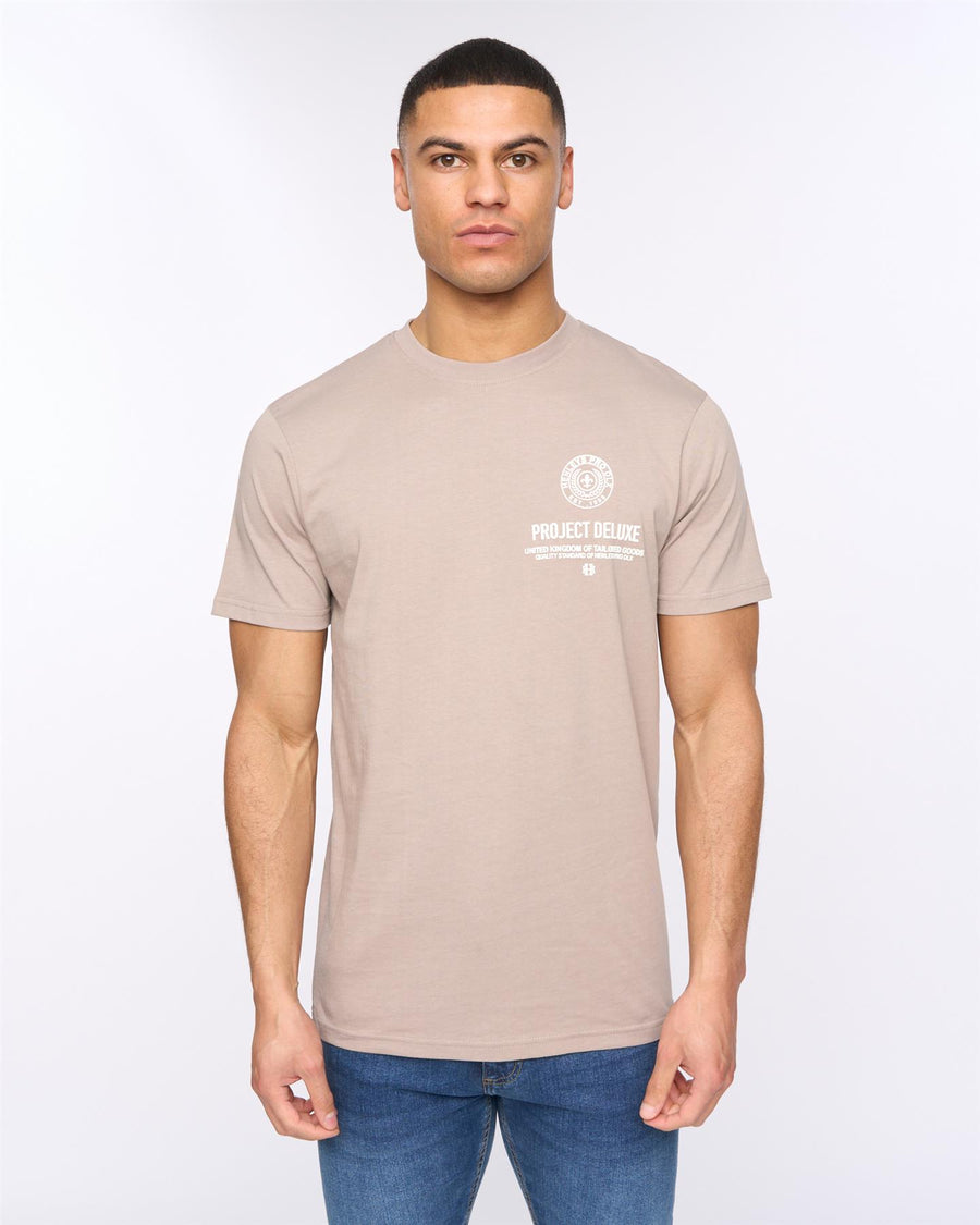 Mens Henstamp T-Shirt Taupe