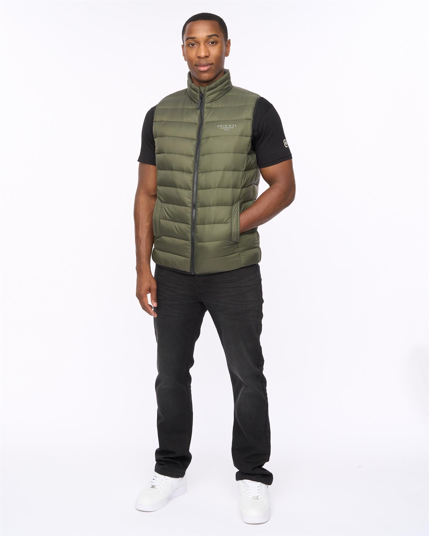 Mens Gattering MVE Gilet Olive